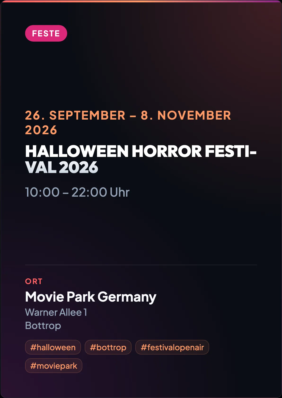 Halloween Horror Festival 2026