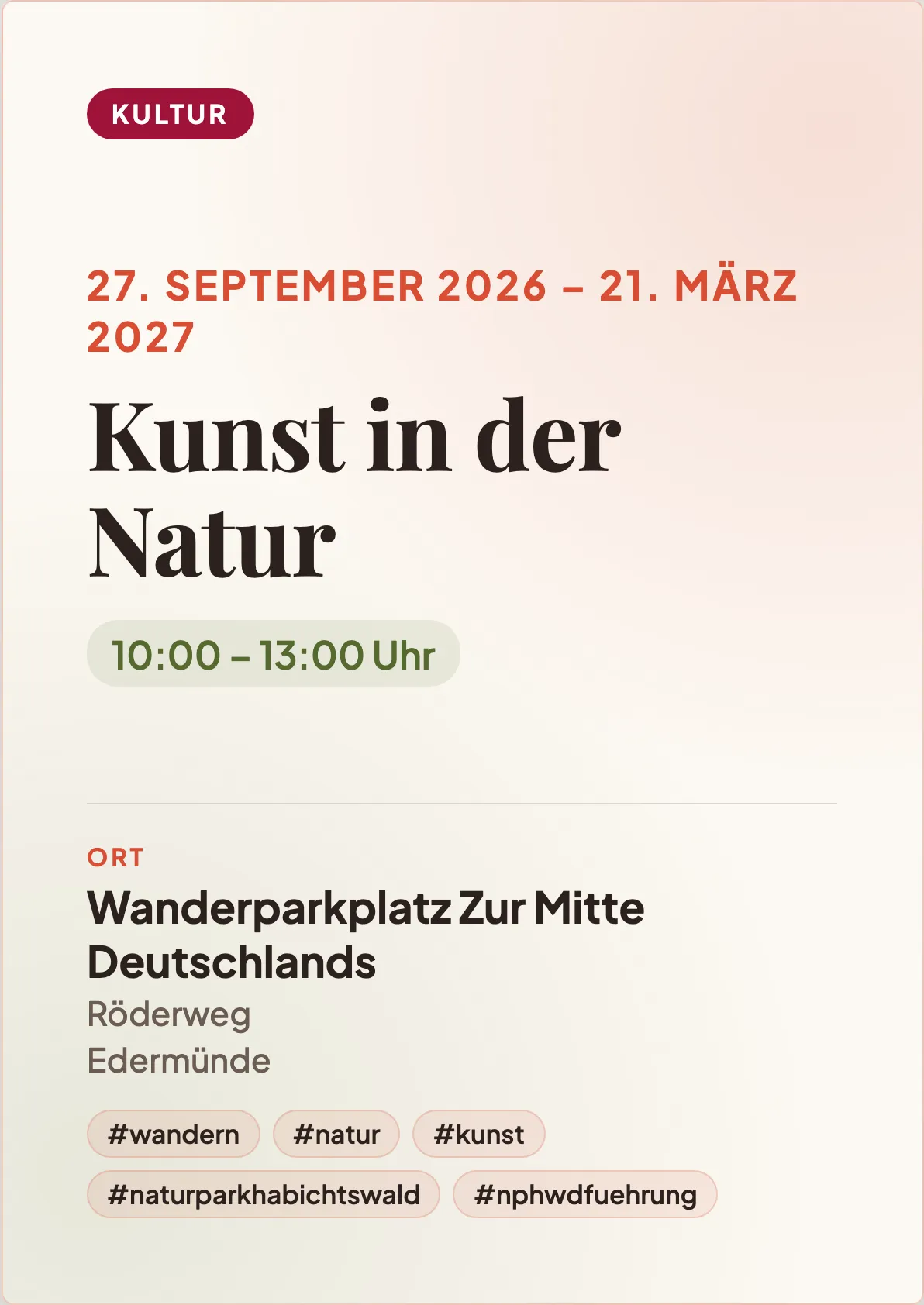Kunst in der Natur