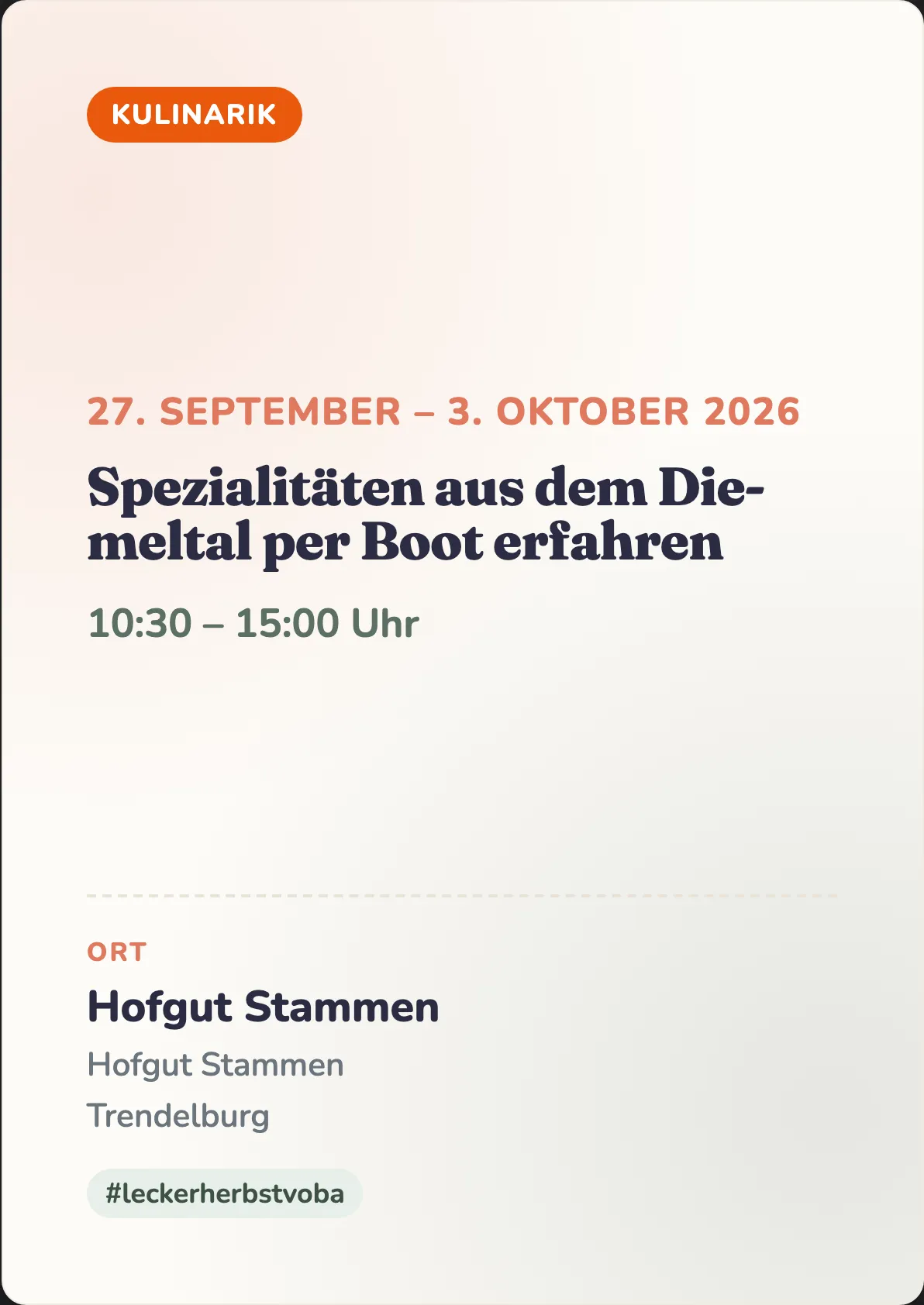 Spezialitäten aus dem Diemeltal per Boot erfahren