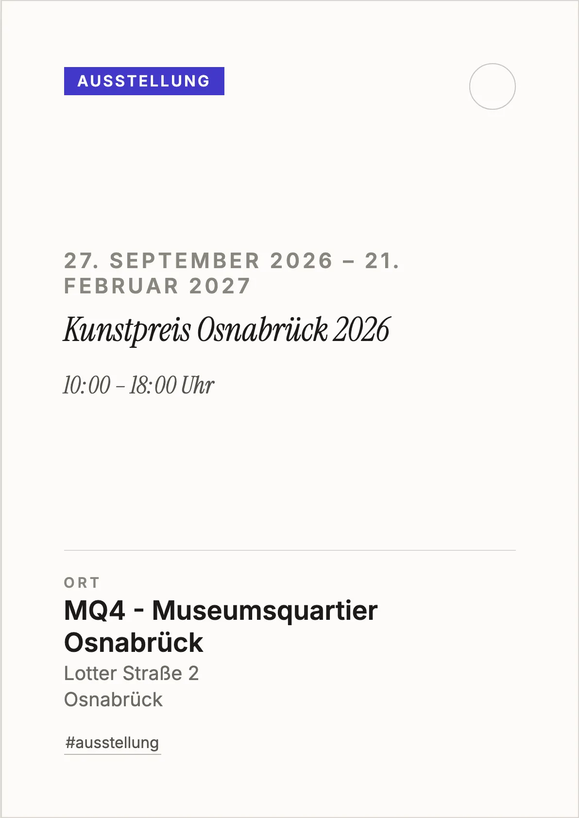 Kunstpreis Osnabrück 2026