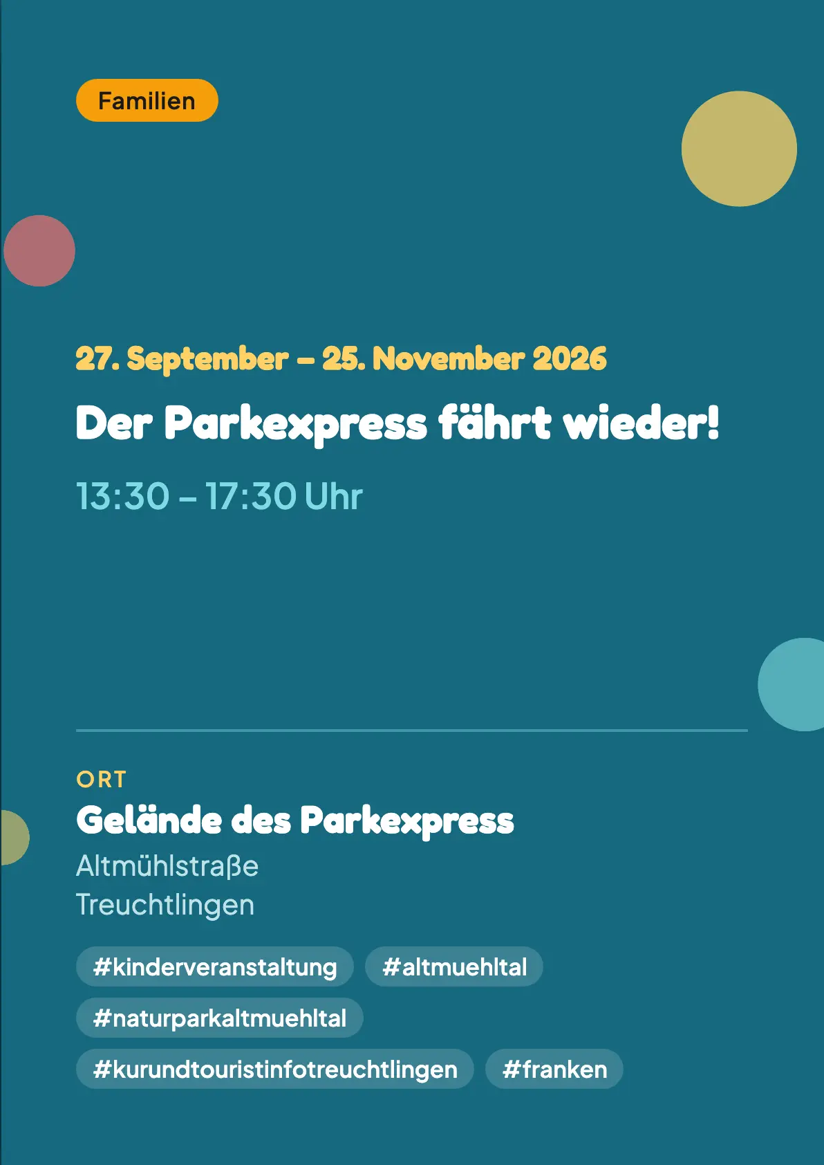 Der Parkexpress fährt wieder!