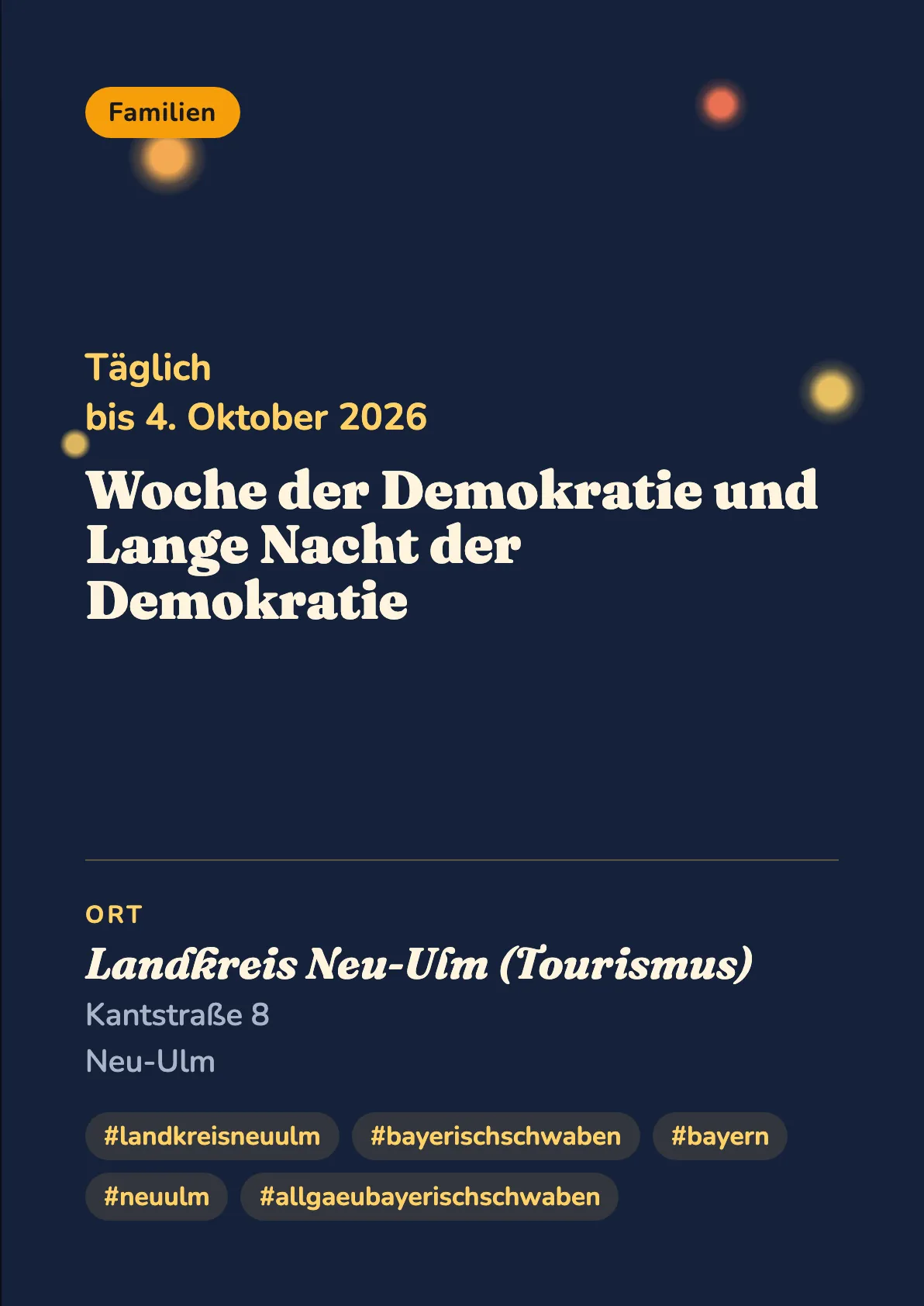 Woche der Demokratie und Lange Nacht der Demokratie