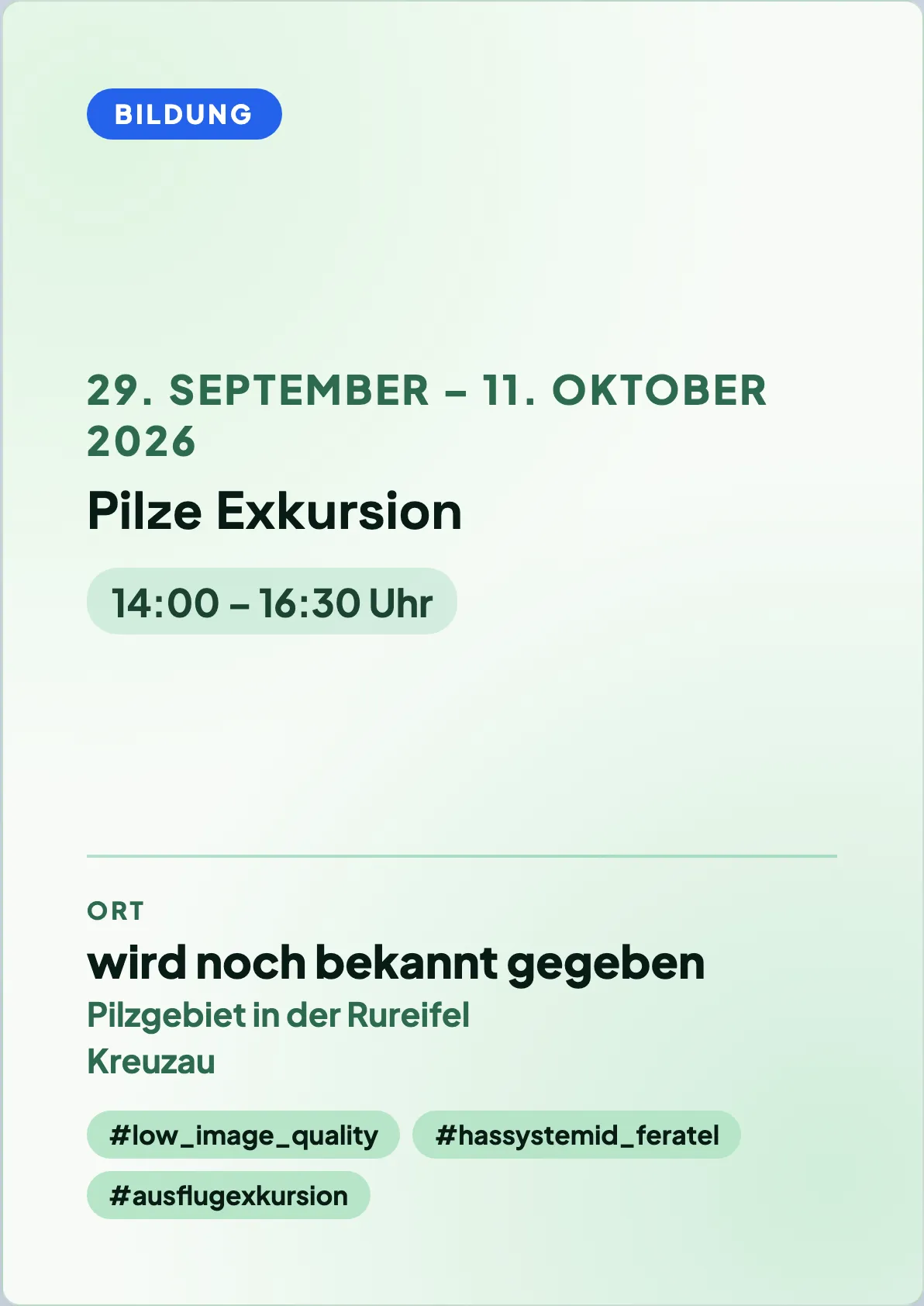 Pilze Exkursion