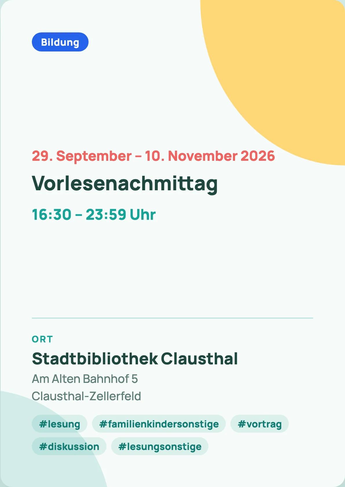 Vorlesenachmittag