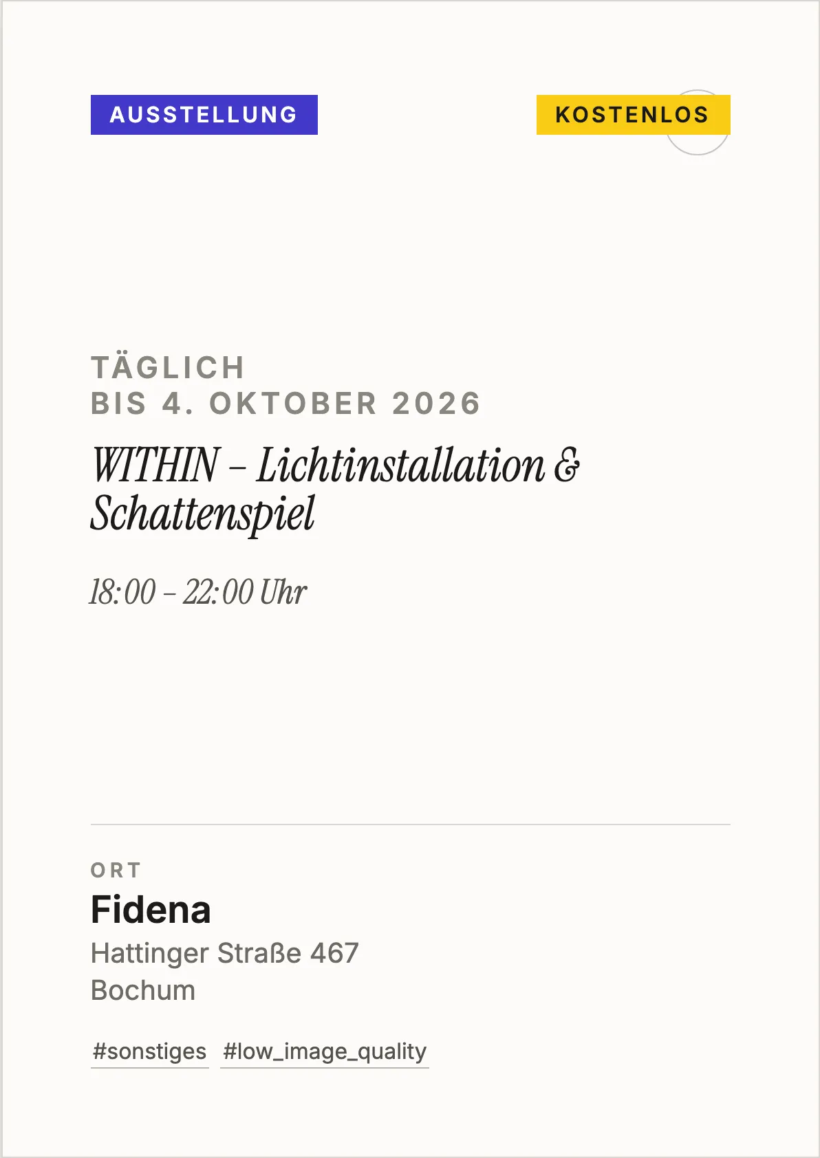 WITHIN – Lichtinstallation & Schattenspiel
