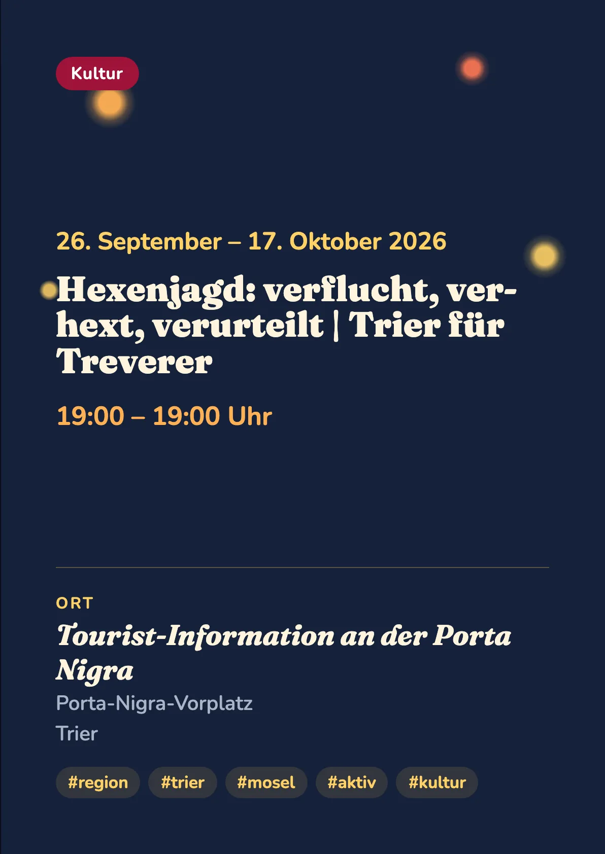 Hexenjagd: verflucht, verhext, verurteilt | Trier für Treverer