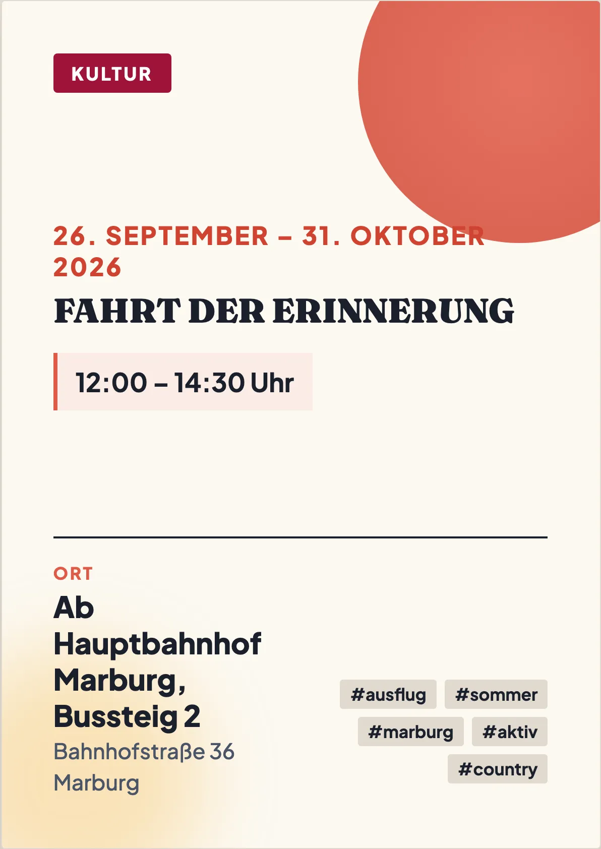 Fahrt der Erinnerung