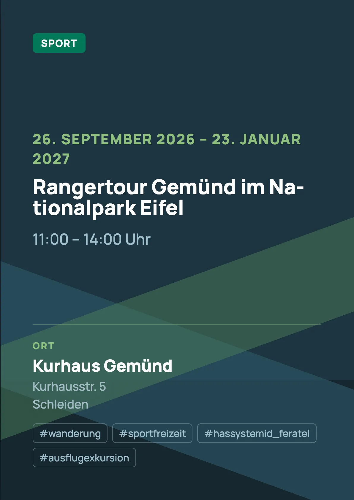 Rangertour Gemünd im Nationalpark Eifel