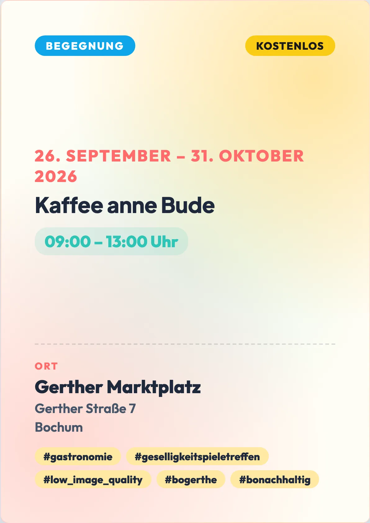 Kaffee anne Bude