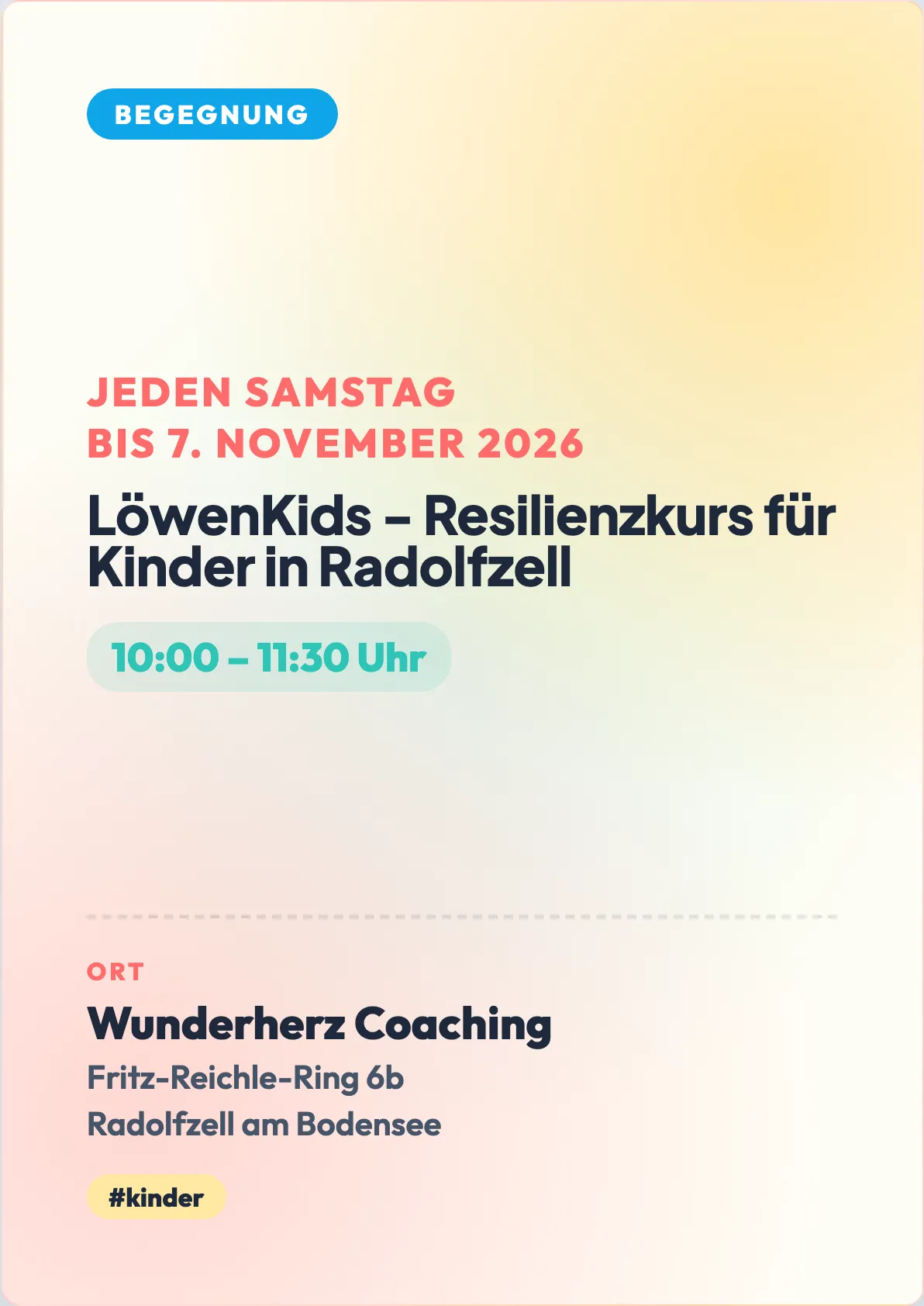 LöwenKids - Resilienzkurs für Kinder in Radolfzell