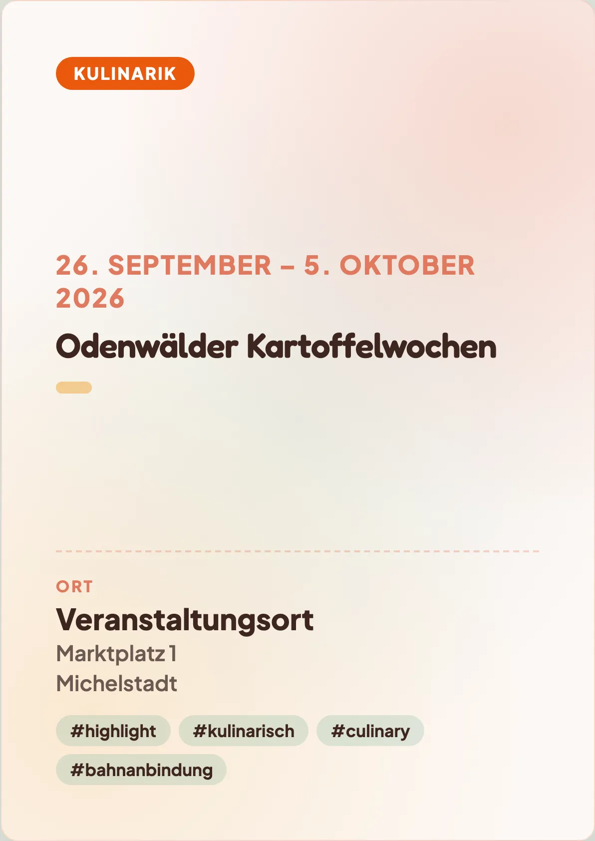 Odenwälder Kartoffelwochen