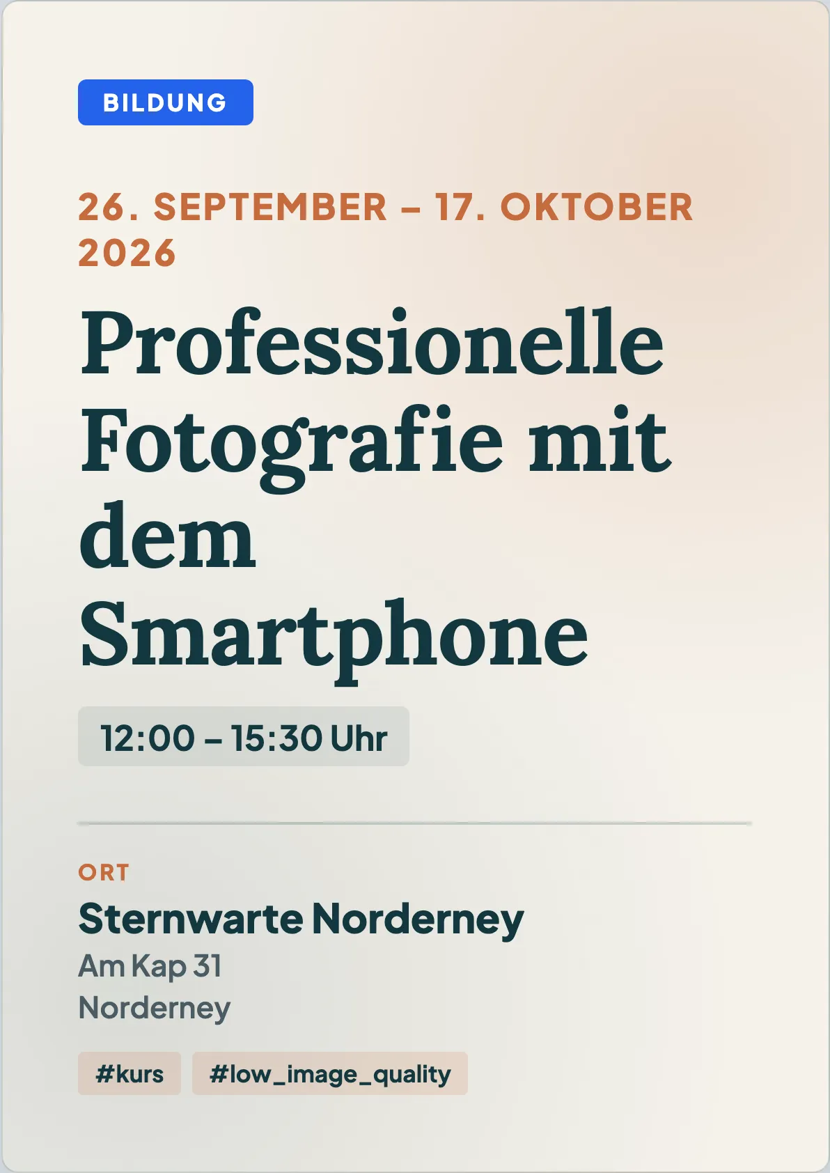 Professionelle Fotografie mit dem Smartphone