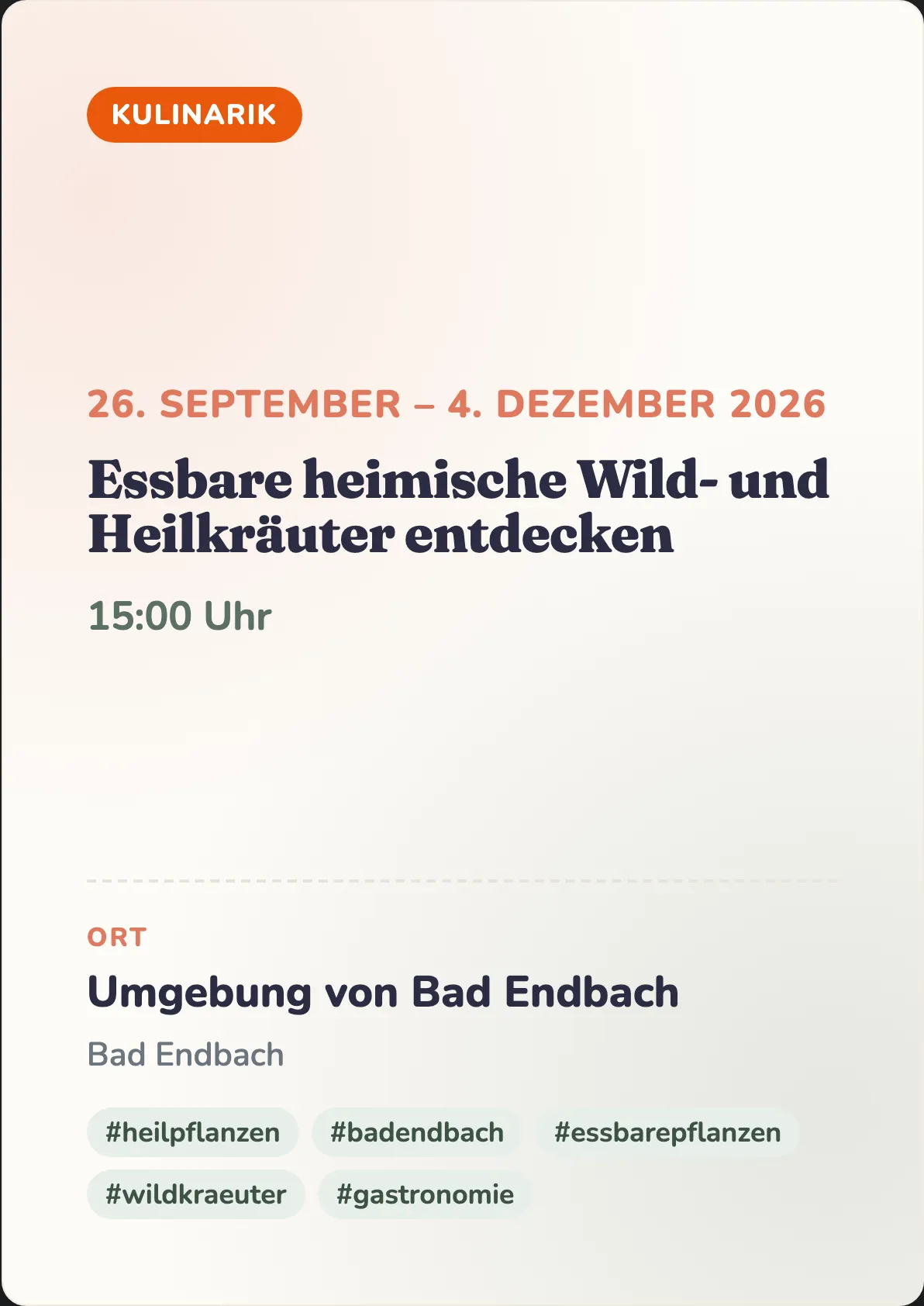 Essbare heimische Wild- und Heilkräuter entdecken