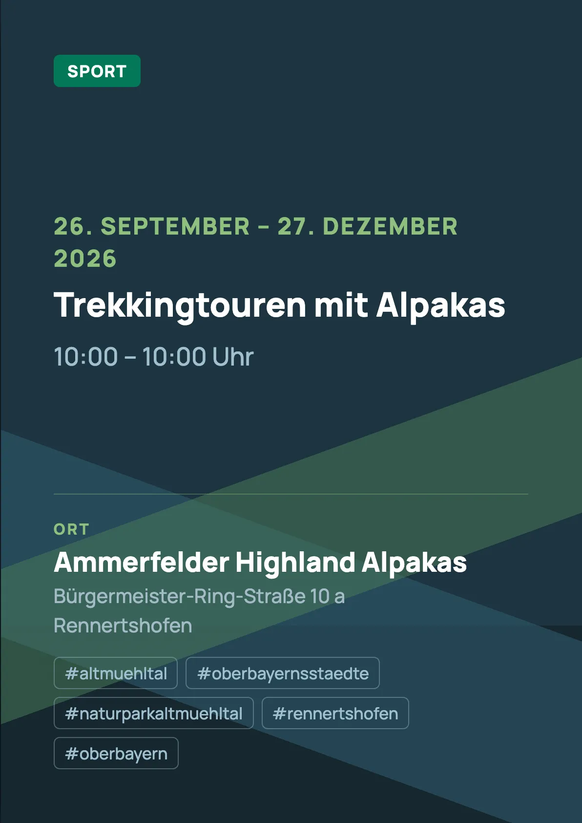 Trekkingtouren mit Alpakas