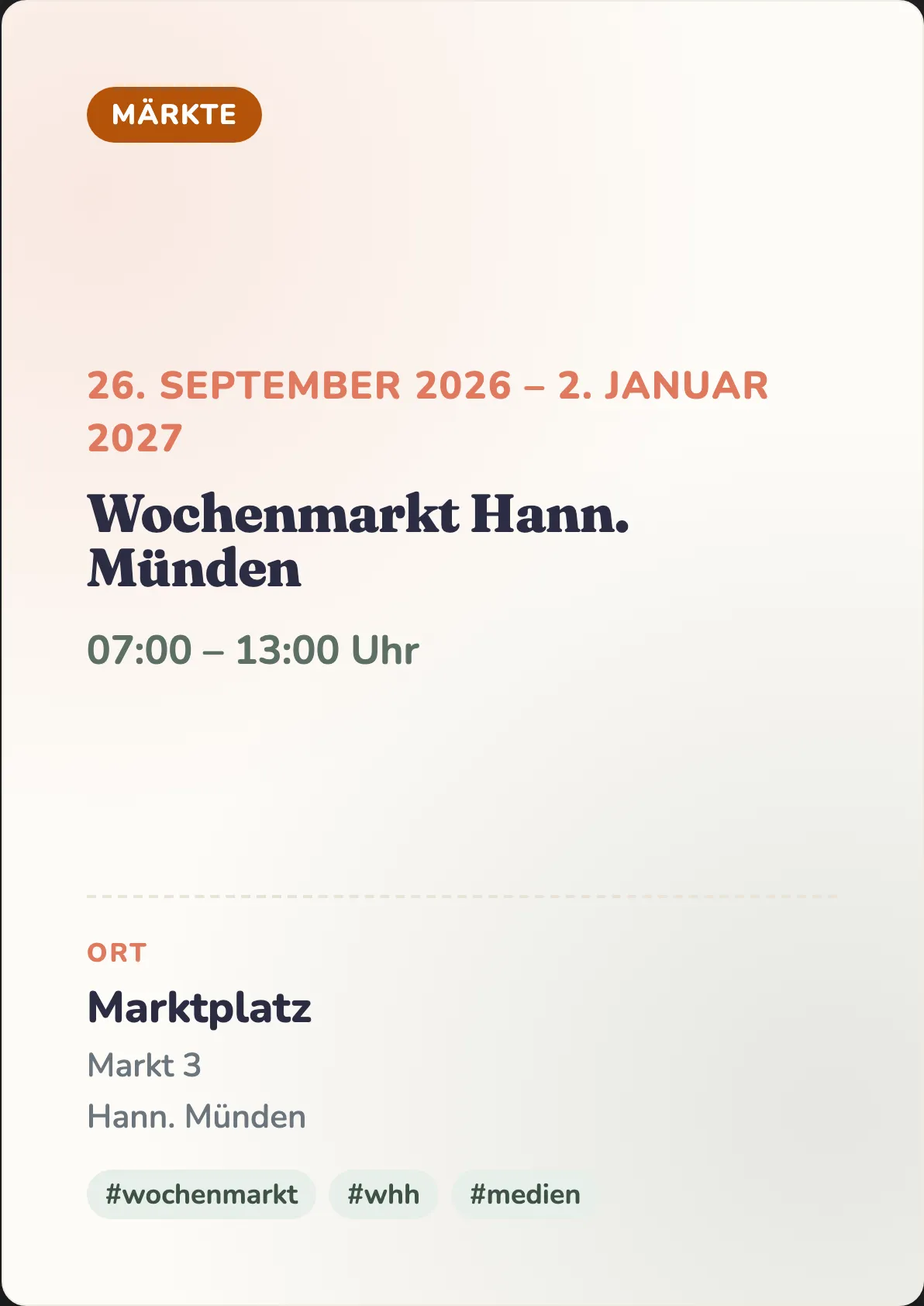 Wochenmarkt Hann. Münden