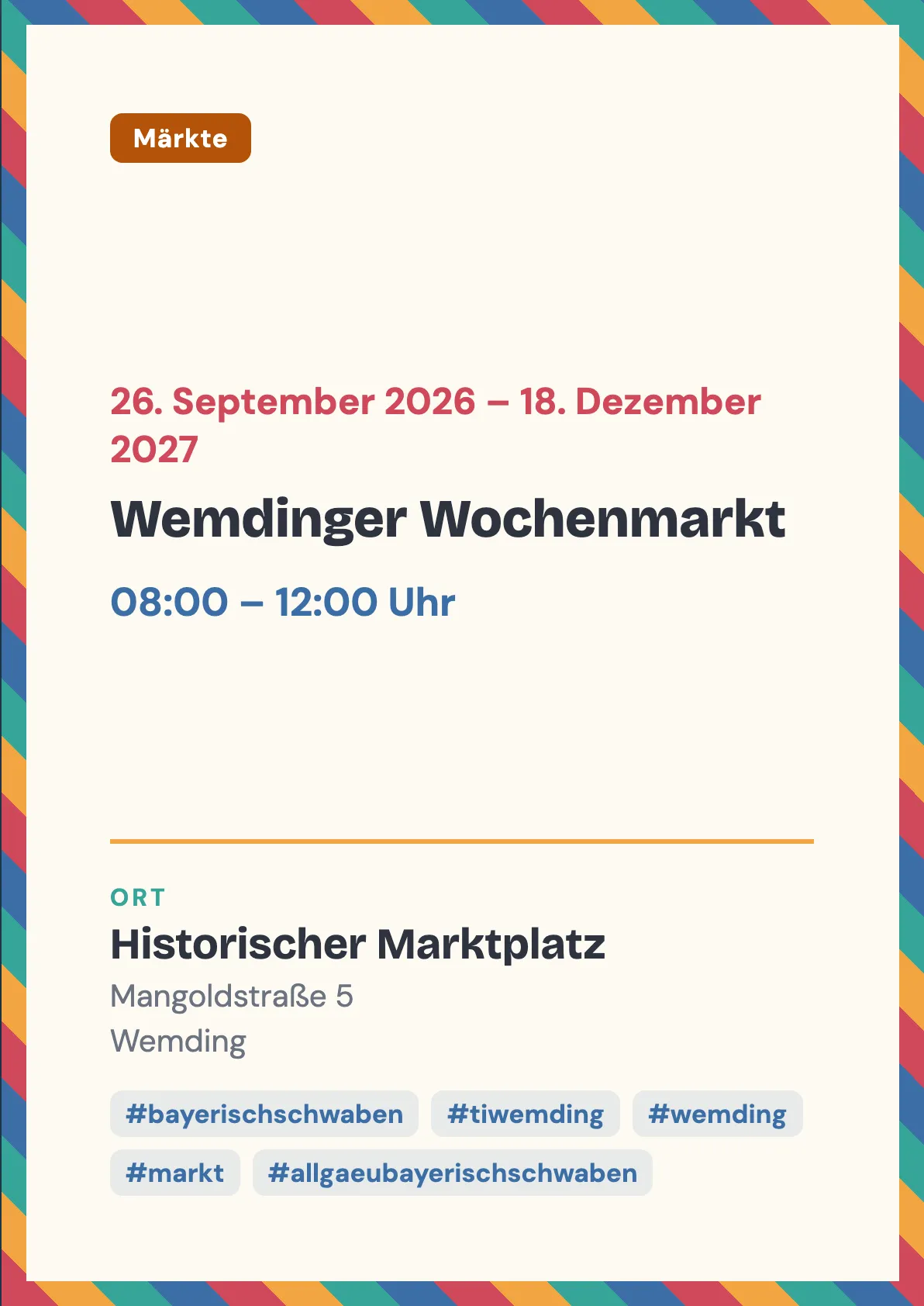 Wemdinger Wochenmarkt