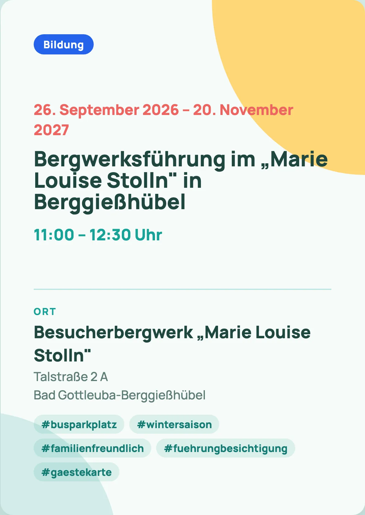 Bergwerksführung im „Marie Louise Stolln" in Berggießhübel