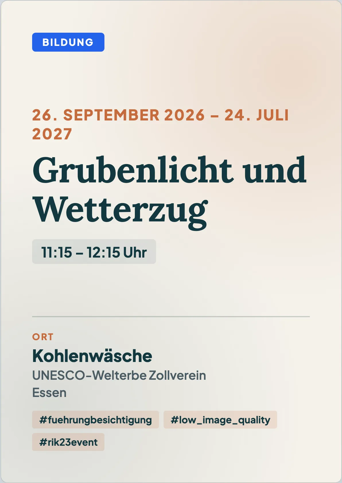 Grubenlicht und Wetterzug