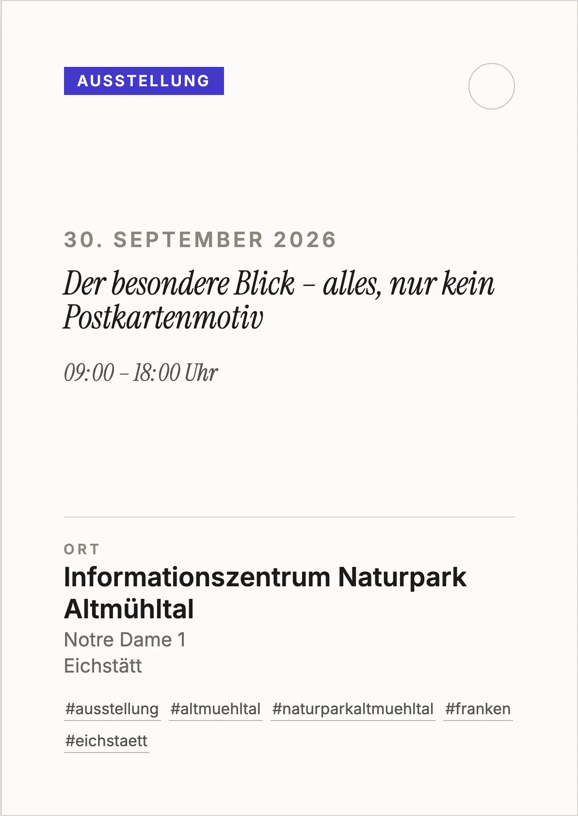 Veranstaltungsflyer