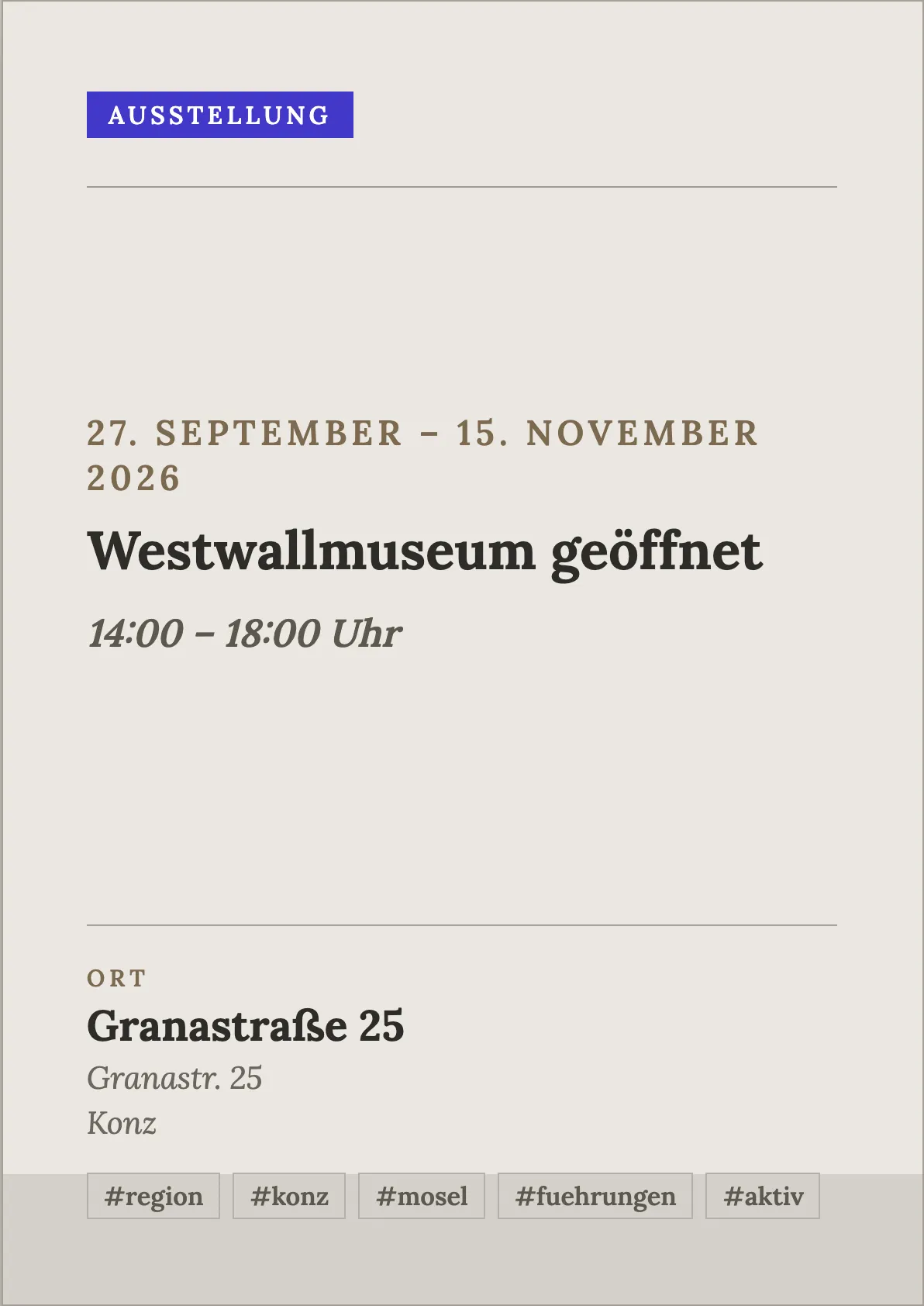 Veranstaltungsflyer