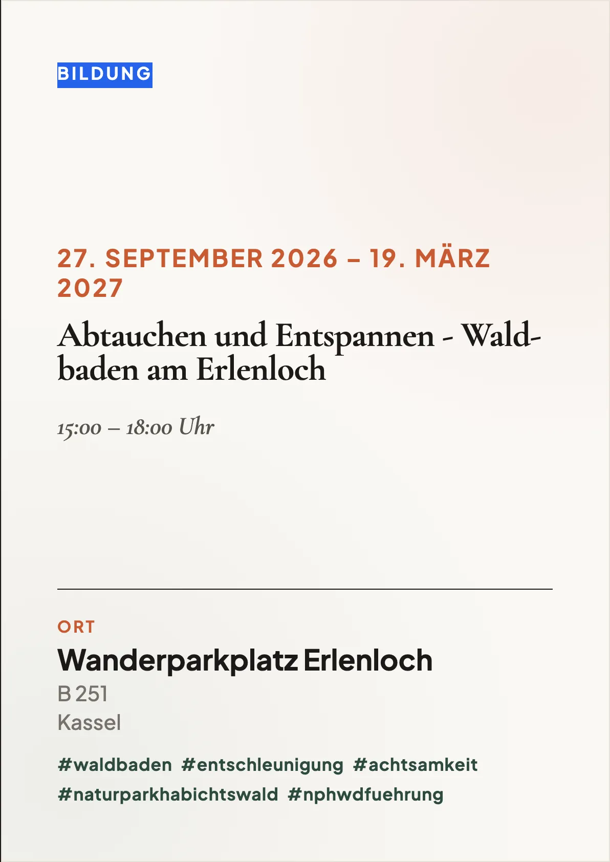 Veranstaltungsflyer