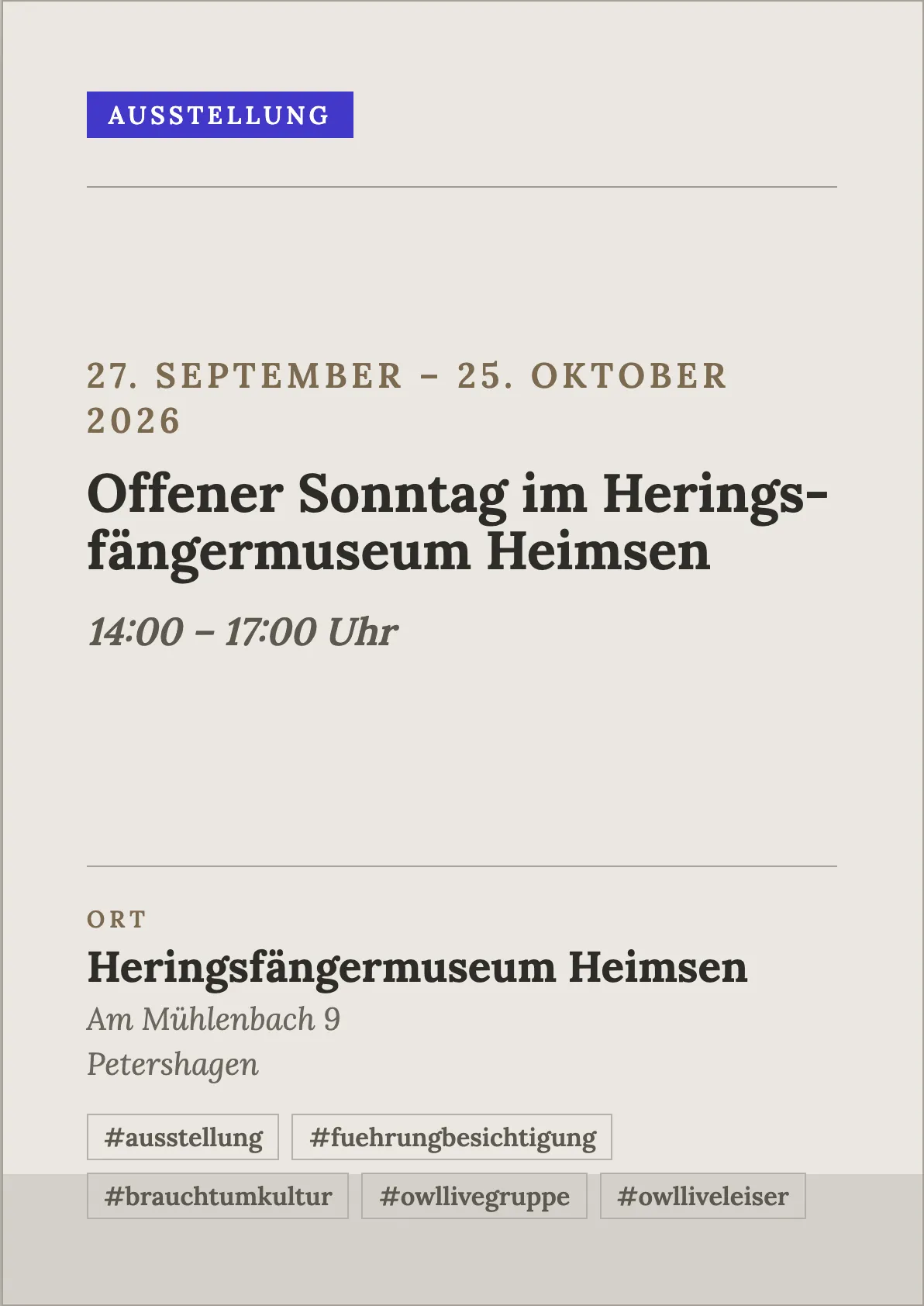 Veranstaltungsflyer