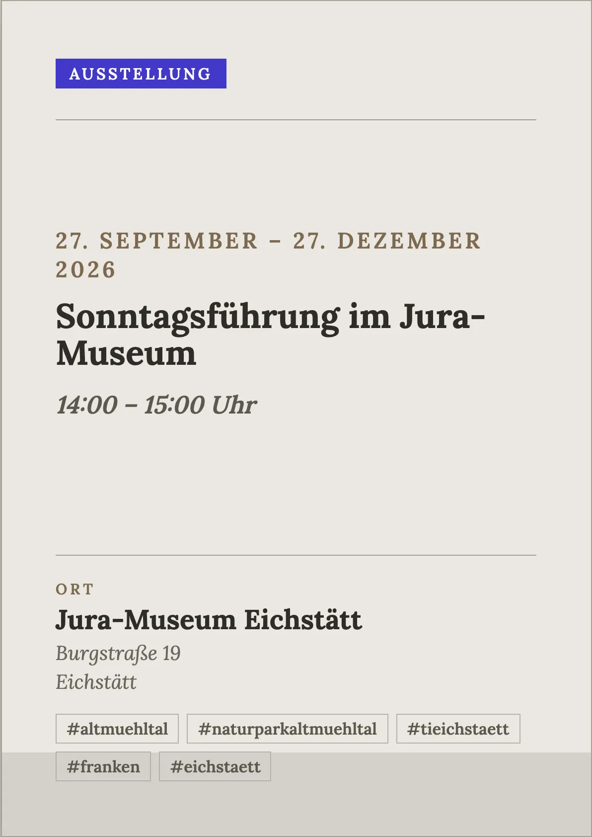 Veranstaltungsflyer