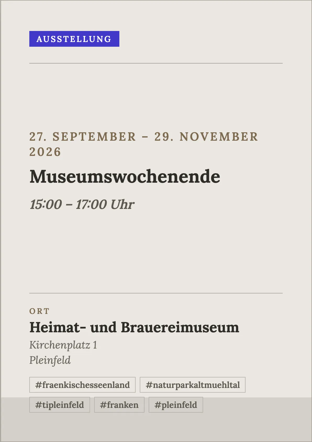 Veranstaltungsflyer