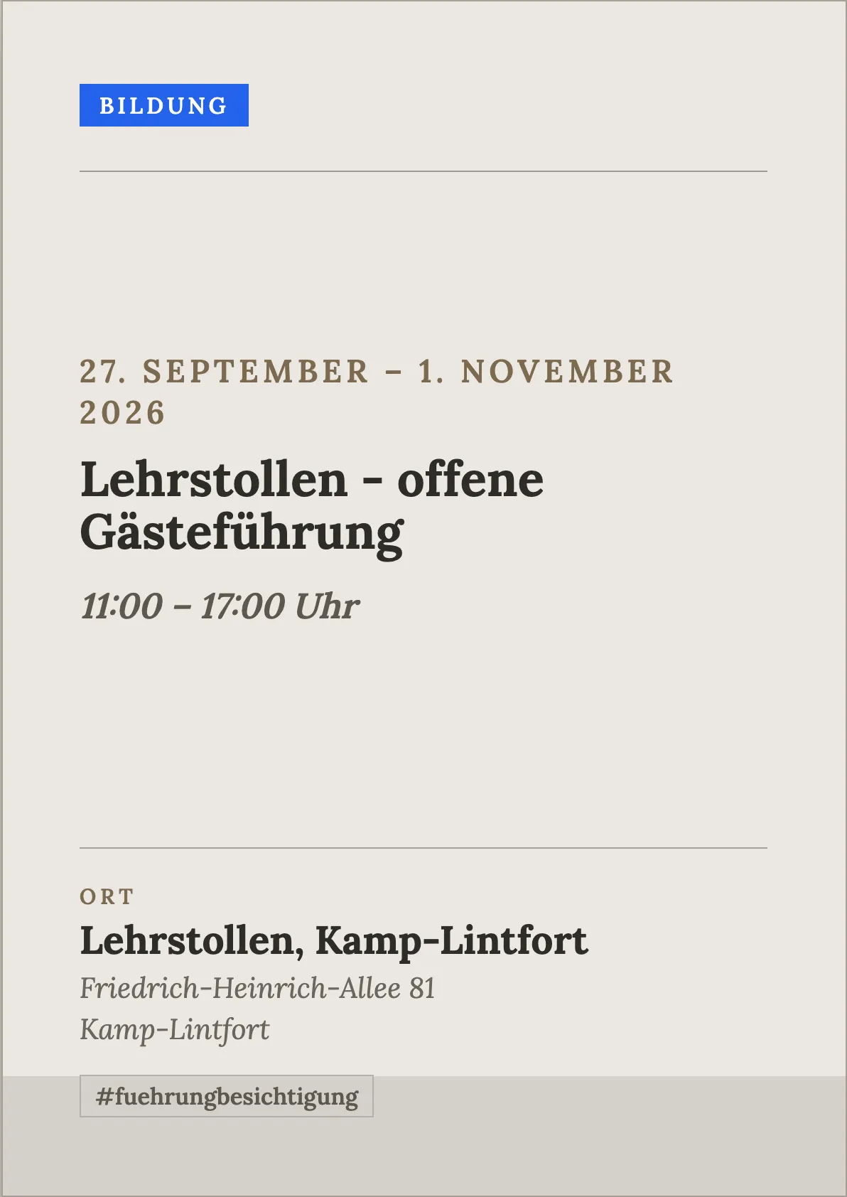 Veranstaltungsflyer
