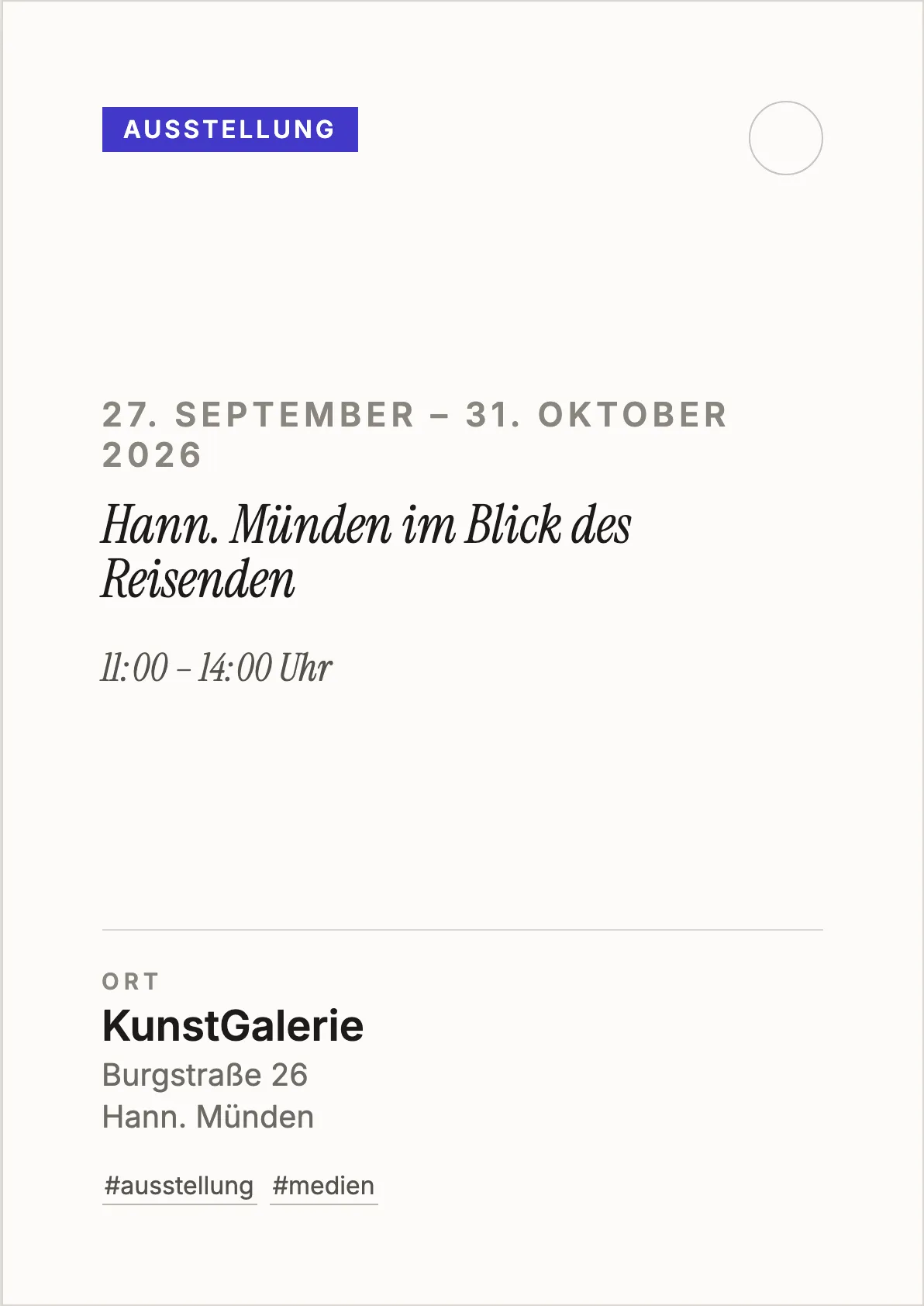 Veranstaltungsflyer