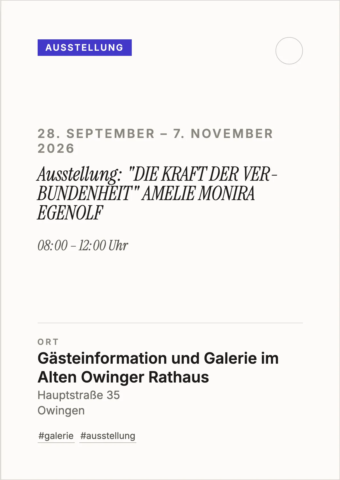 Veranstaltungsflyer