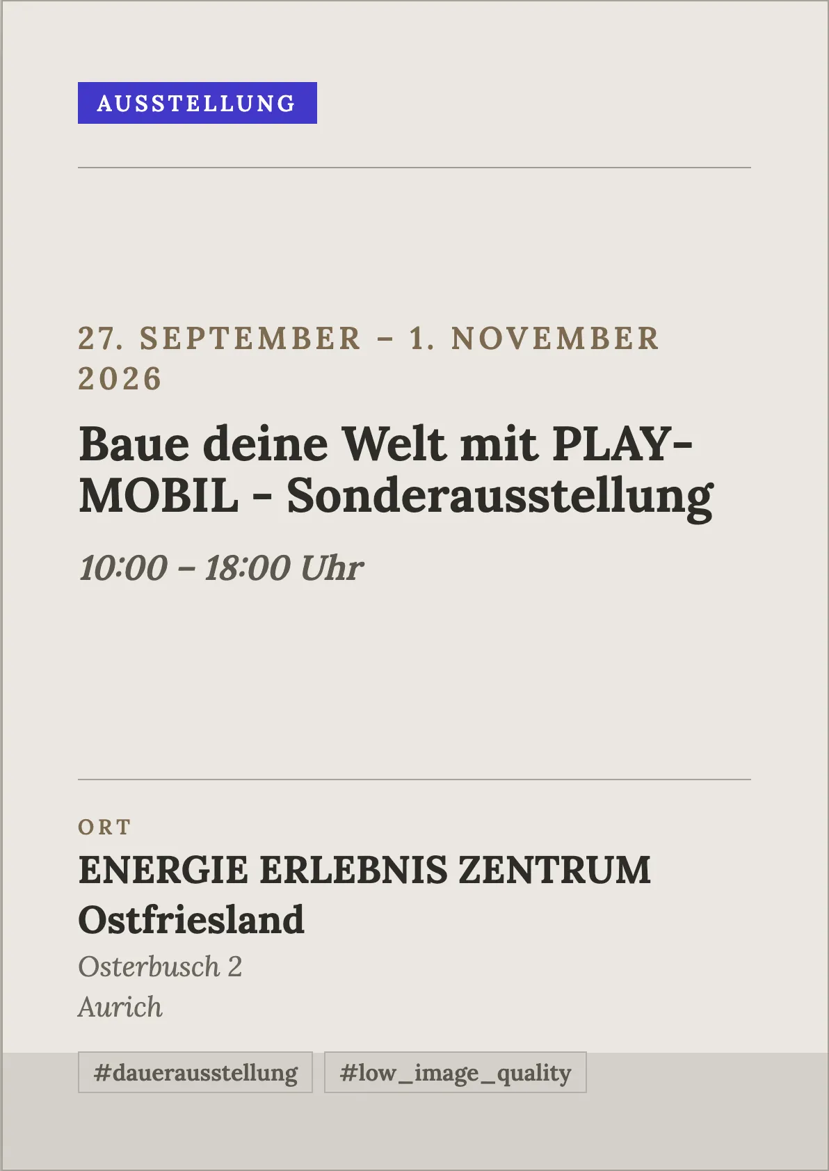 Veranstaltungsflyer