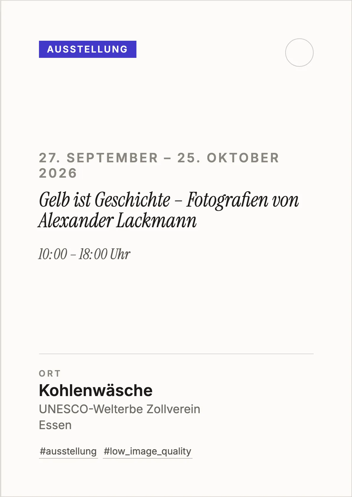 Veranstaltungsflyer