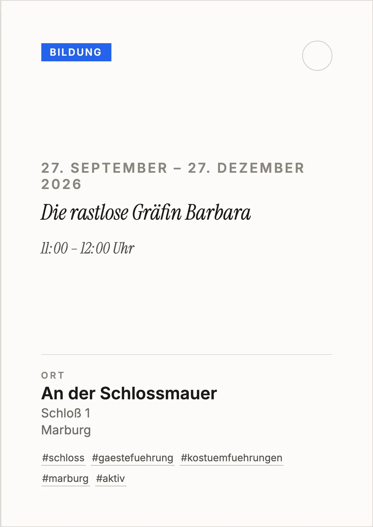 Veranstaltungsflyer