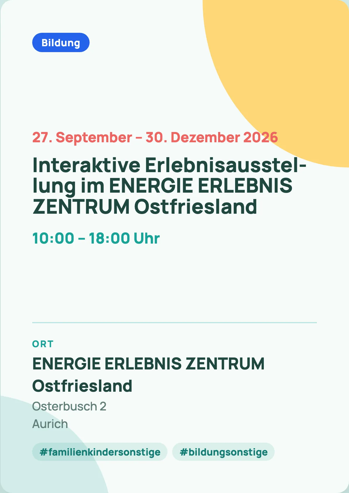 Veranstaltungsflyer
