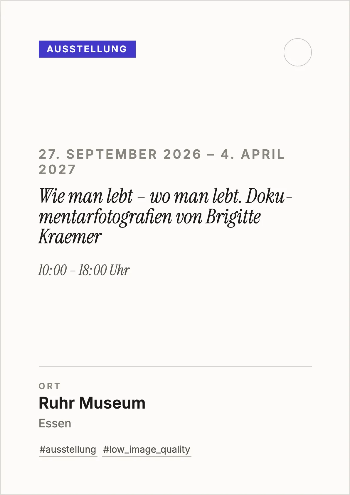 Veranstaltungsflyer