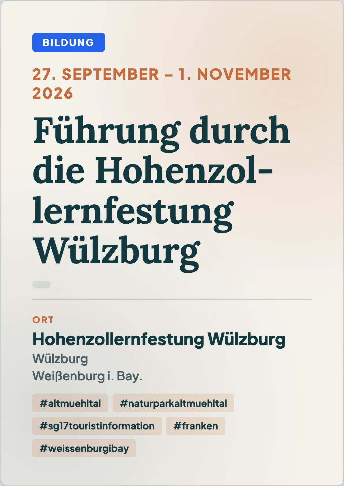 Veranstaltungsflyer
