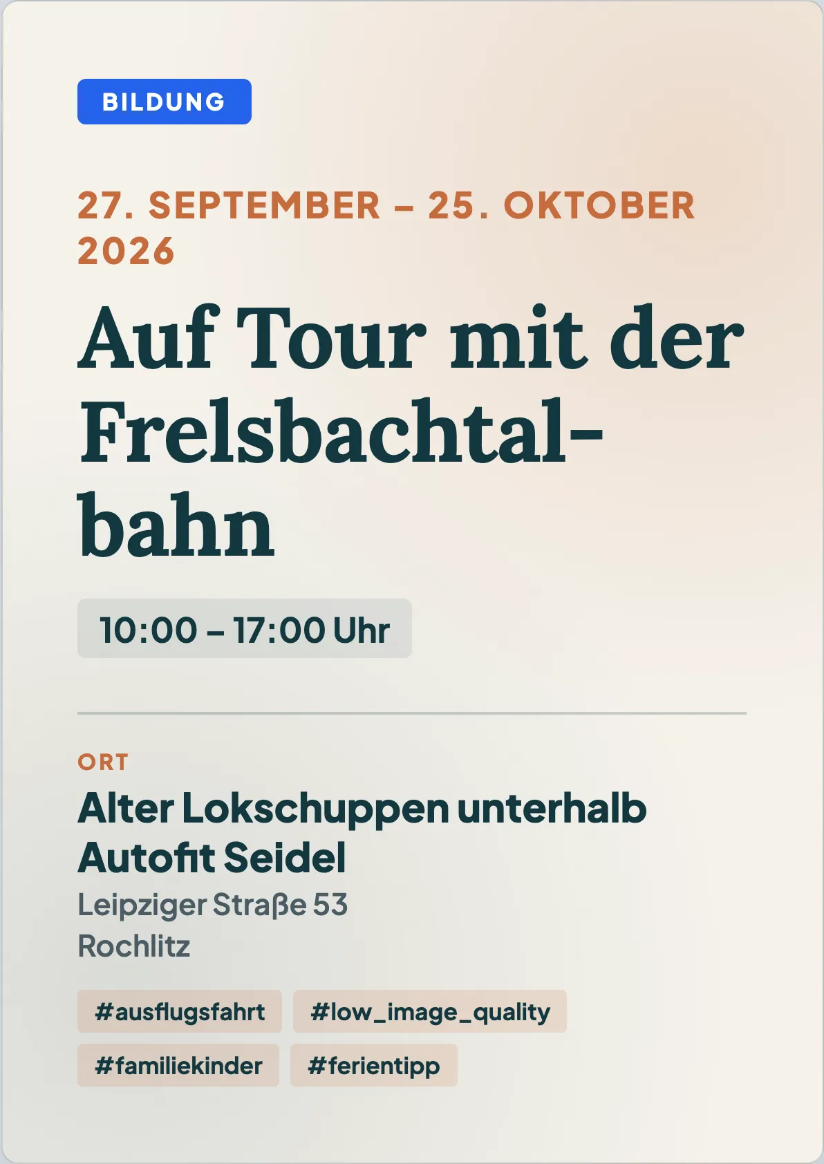 Veranstaltungsflyer