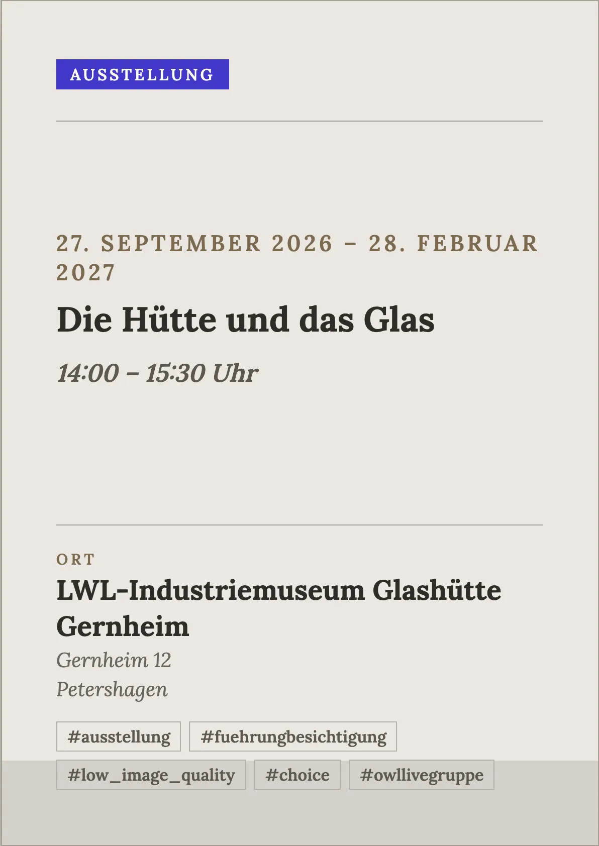 Veranstaltungsflyer