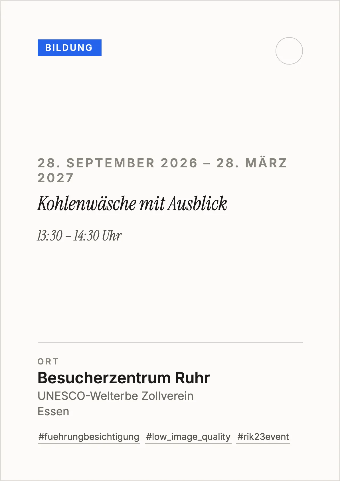 Veranstaltungsflyer