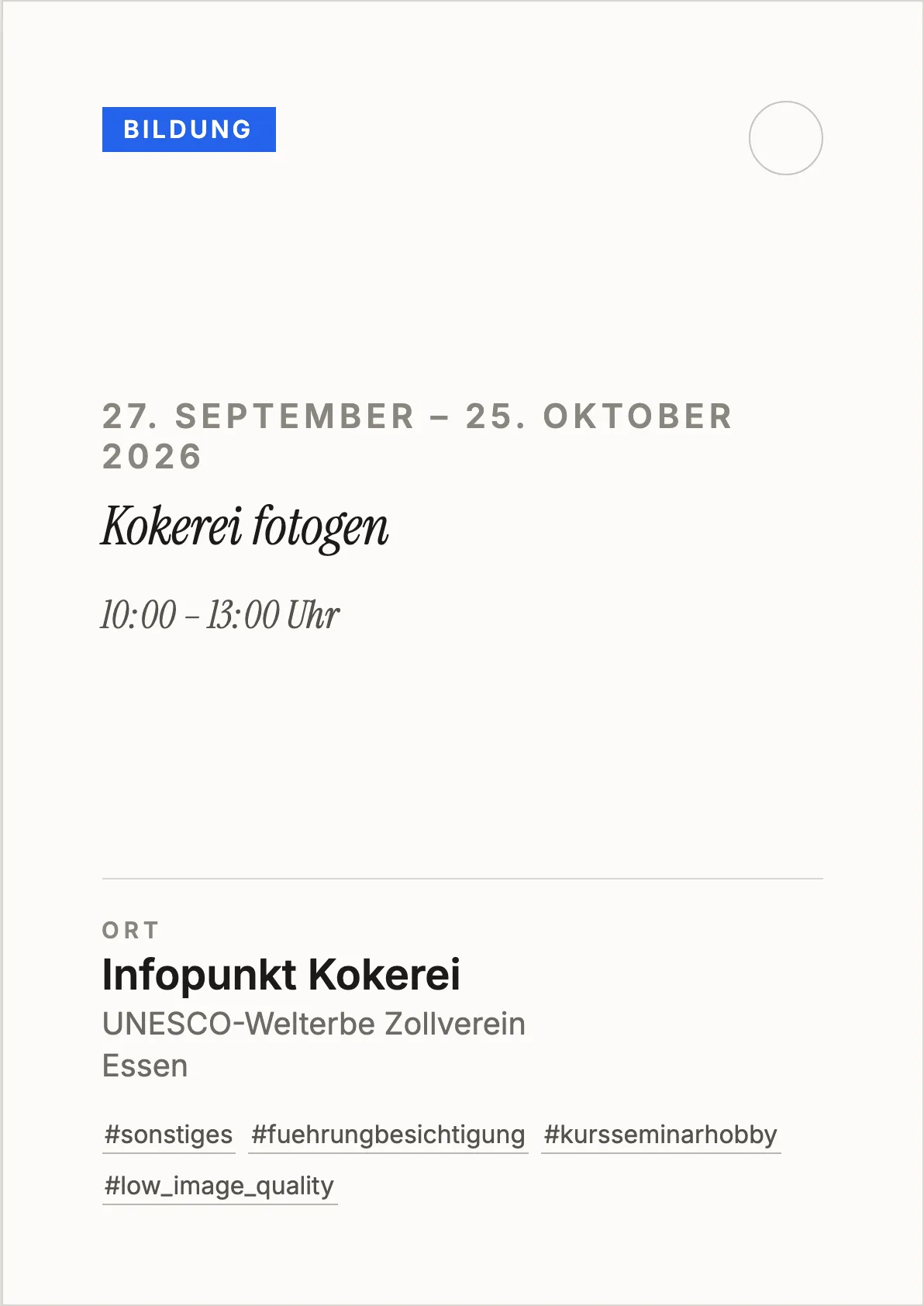 Veranstaltungsflyer
