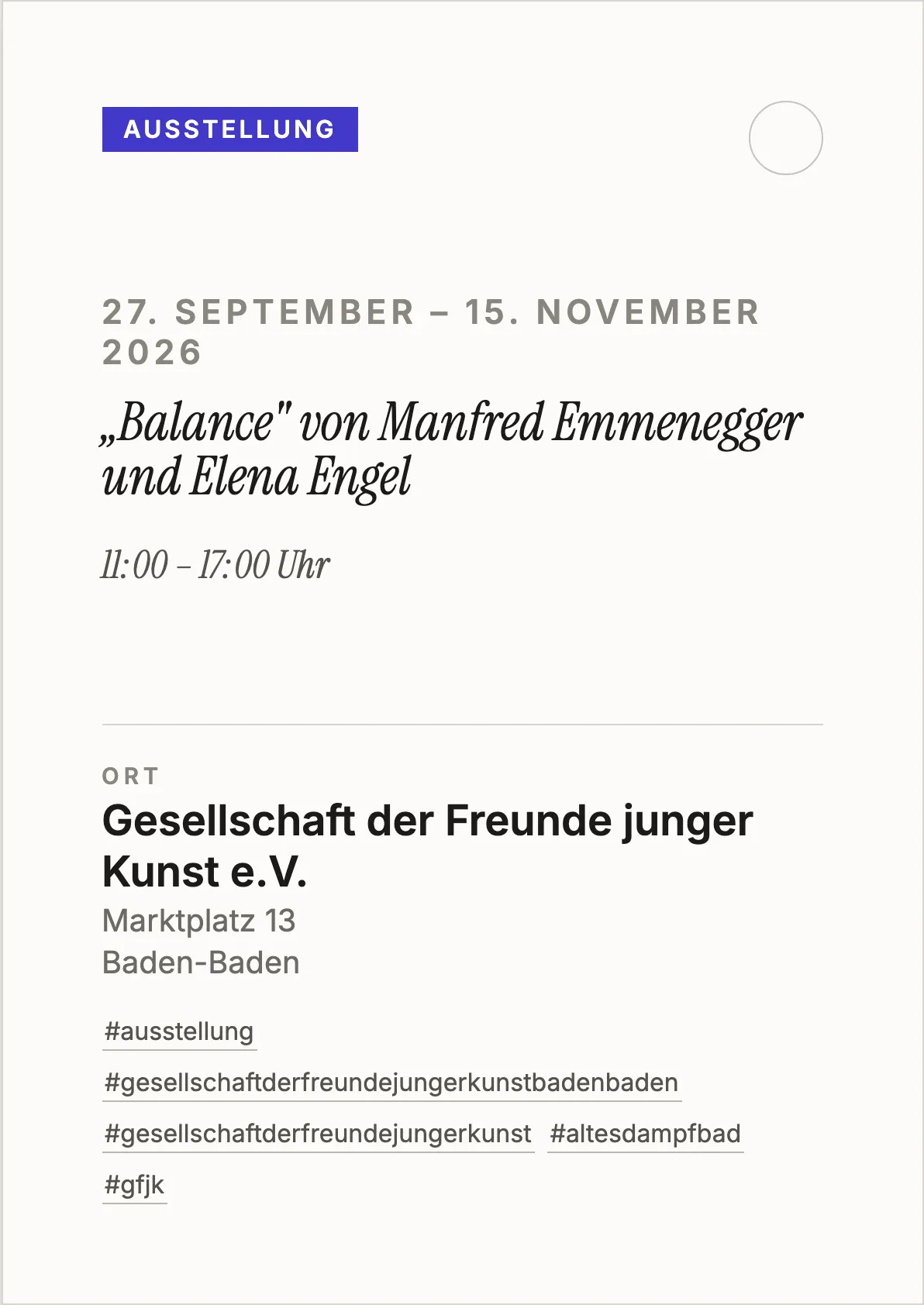 Veranstaltungsflyer