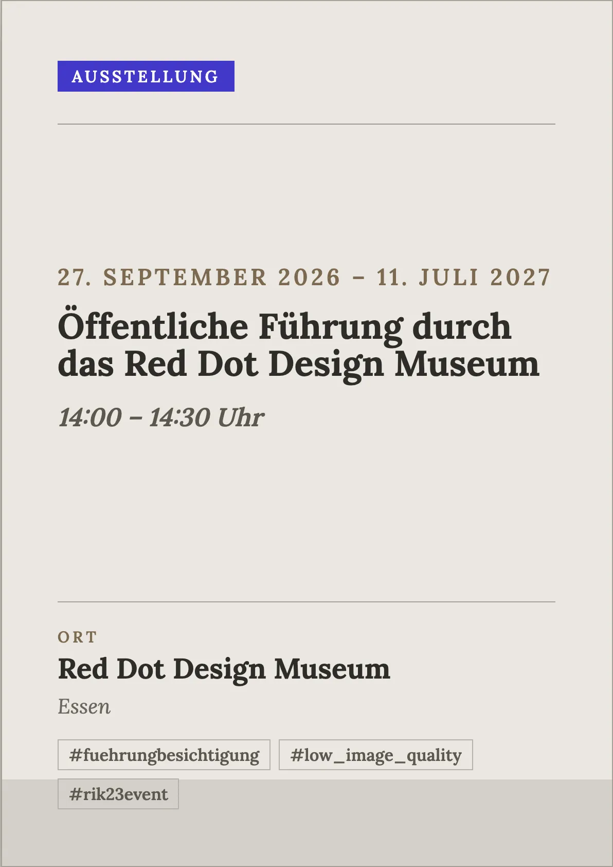 Veranstaltungsflyer