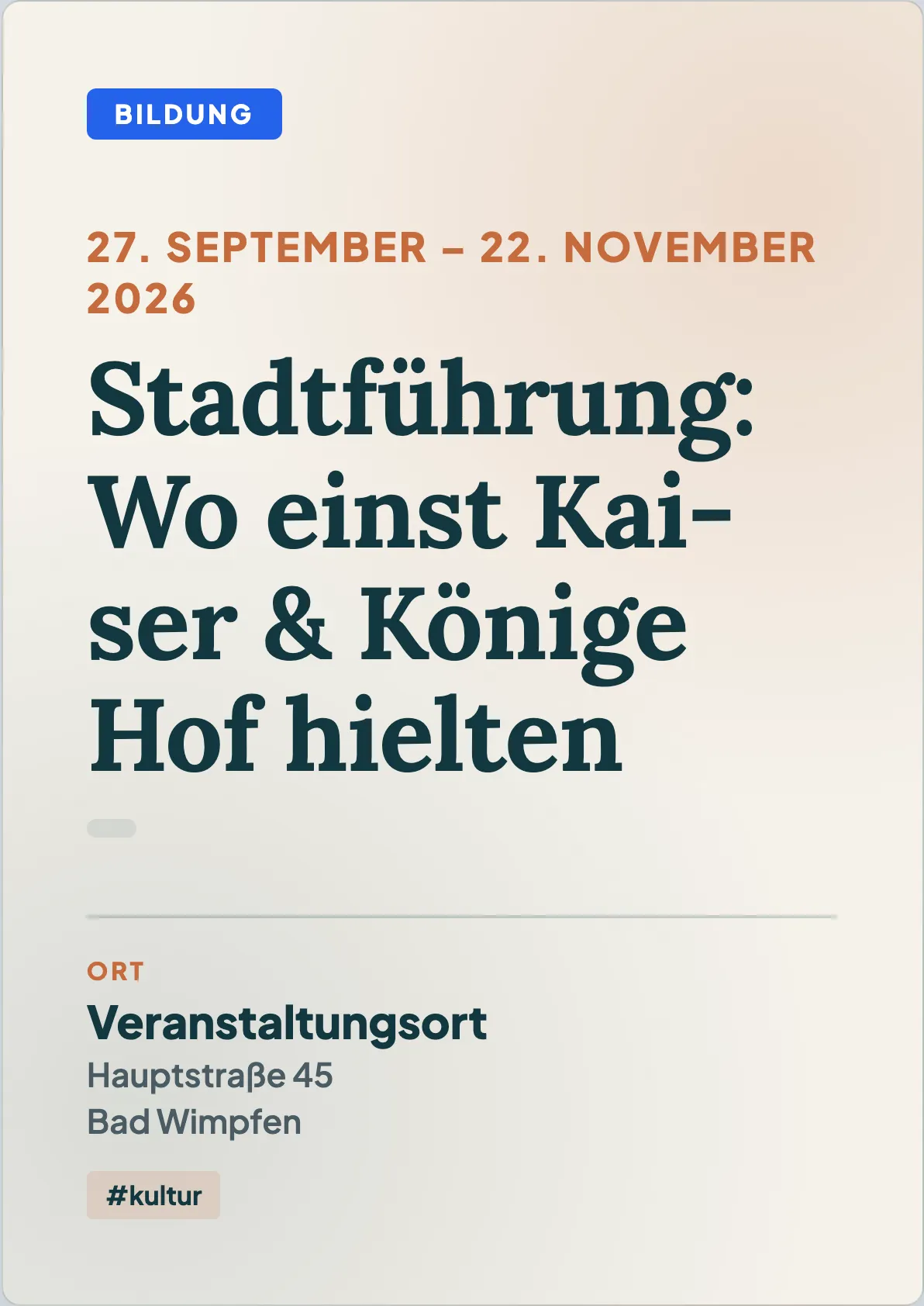 Veranstaltungsflyer