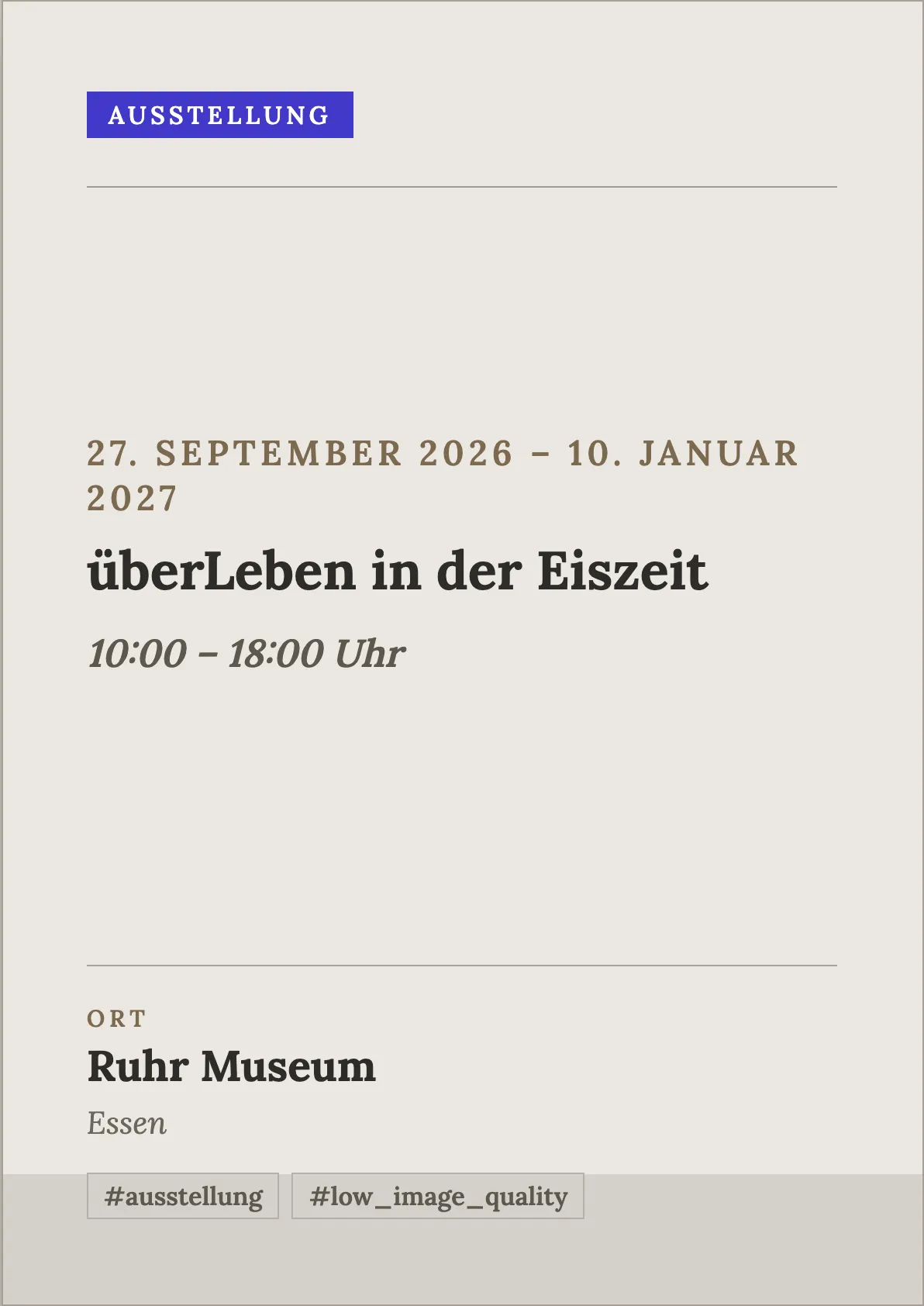 Veranstaltungsflyer