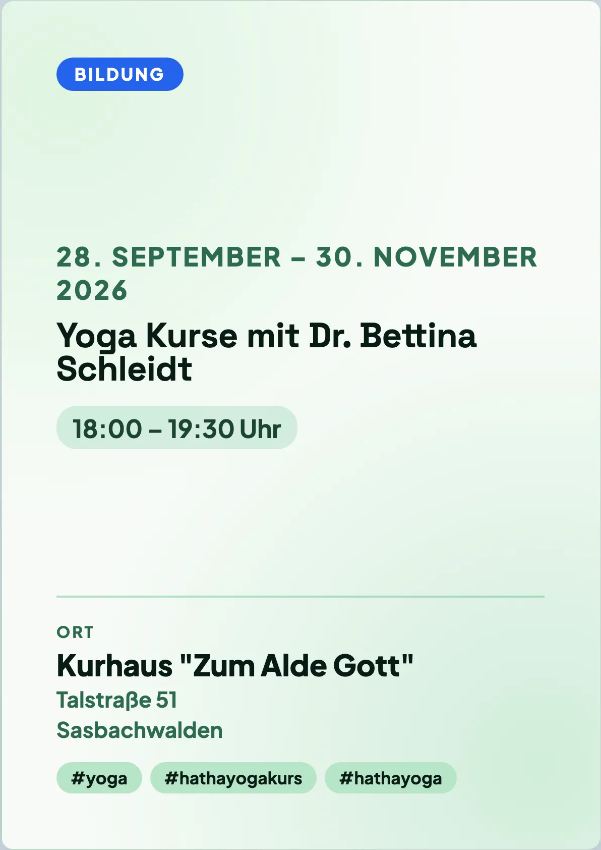 Veranstaltungsflyer