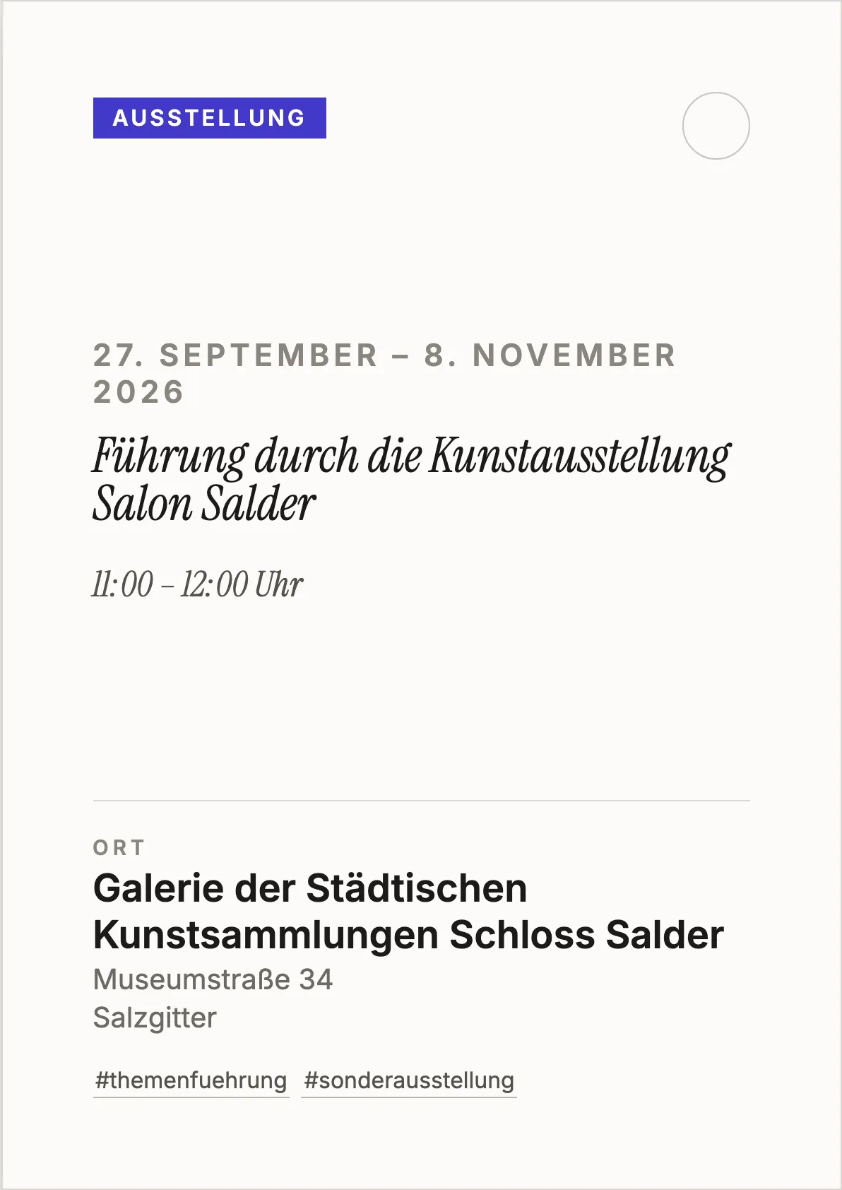Veranstaltungsflyer