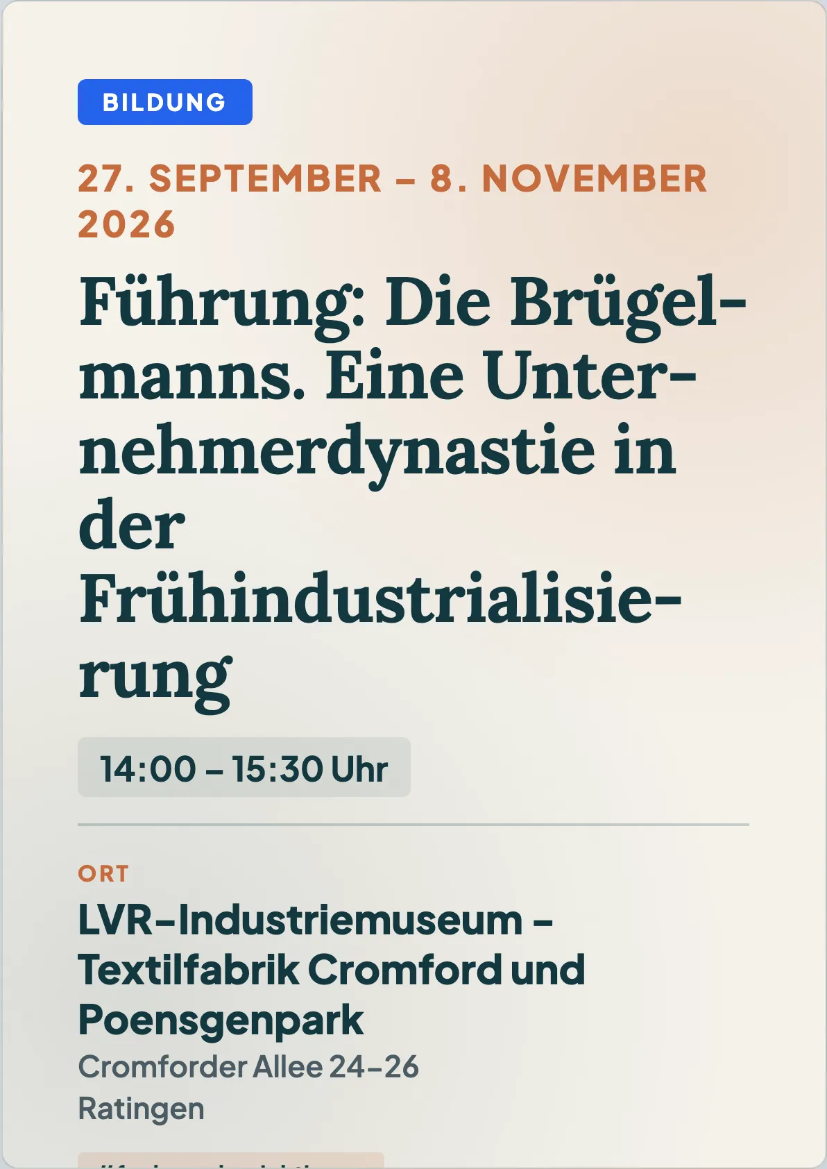 Veranstaltungsflyer