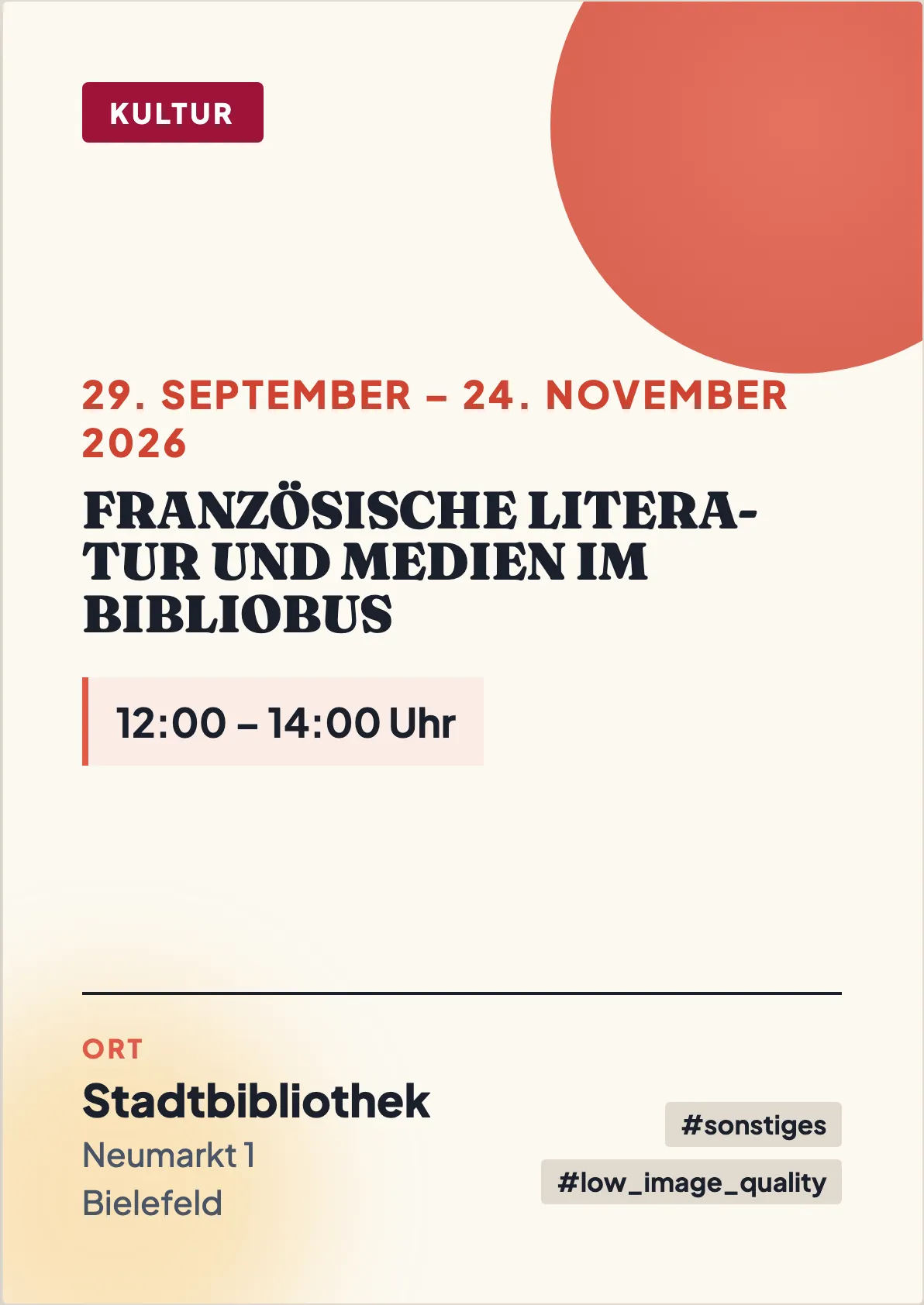 Veranstaltungsflyer