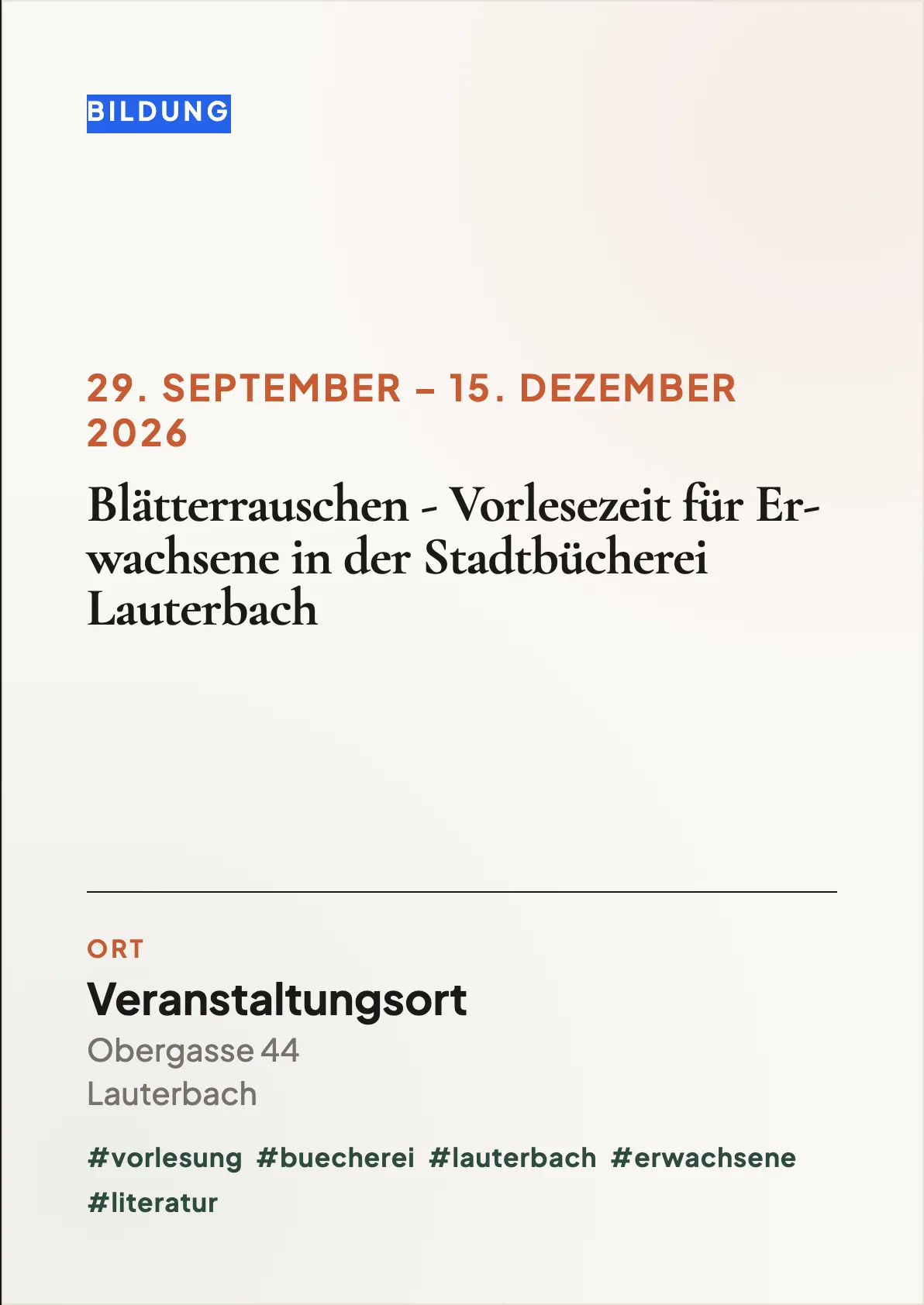 Veranstaltungsflyer